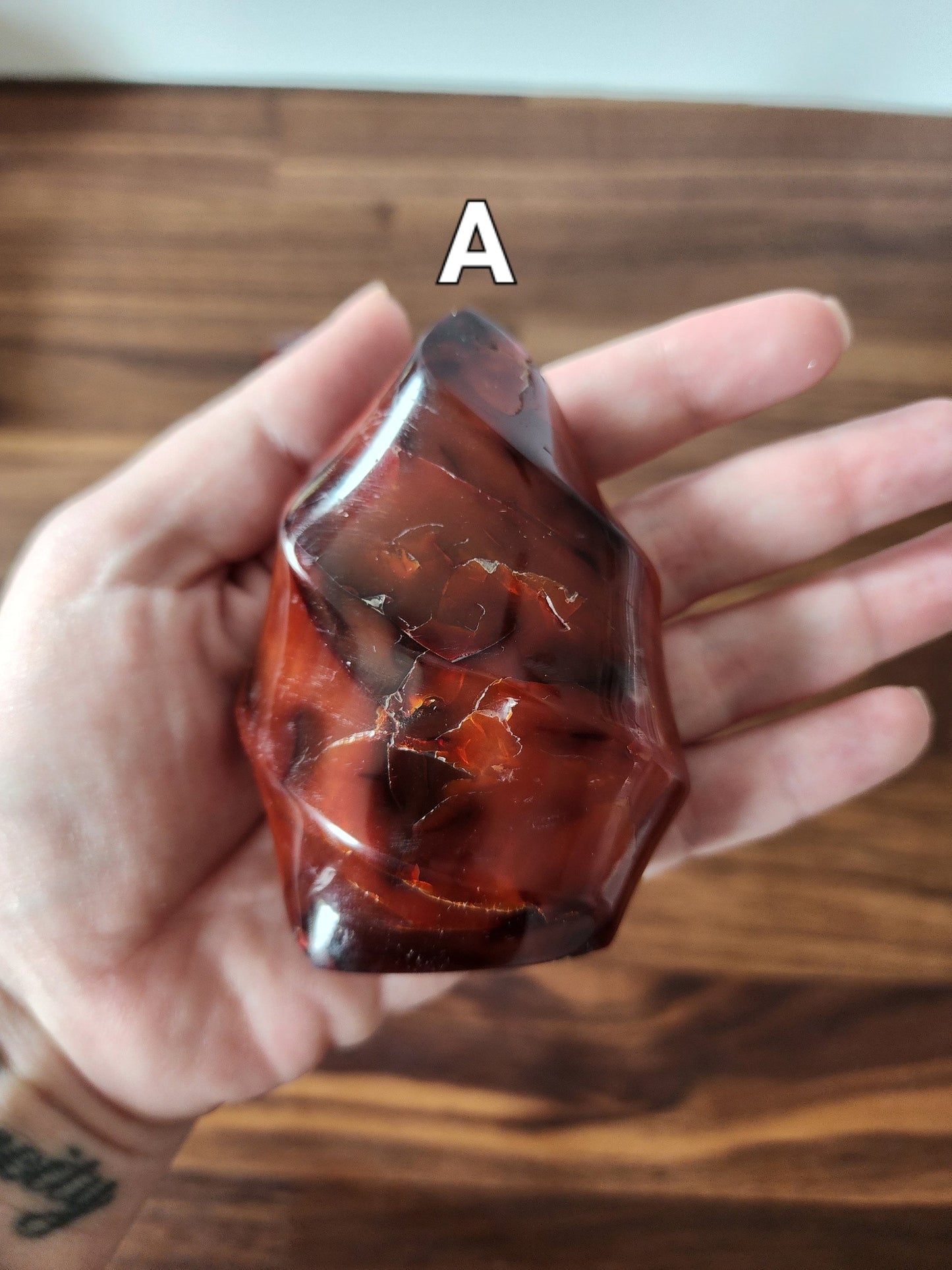 Carnelian Flame | Red Crystal Statement Piece | Home Decor | Red Orange Crystals | Meditation | Manifestation | Reiki Healing