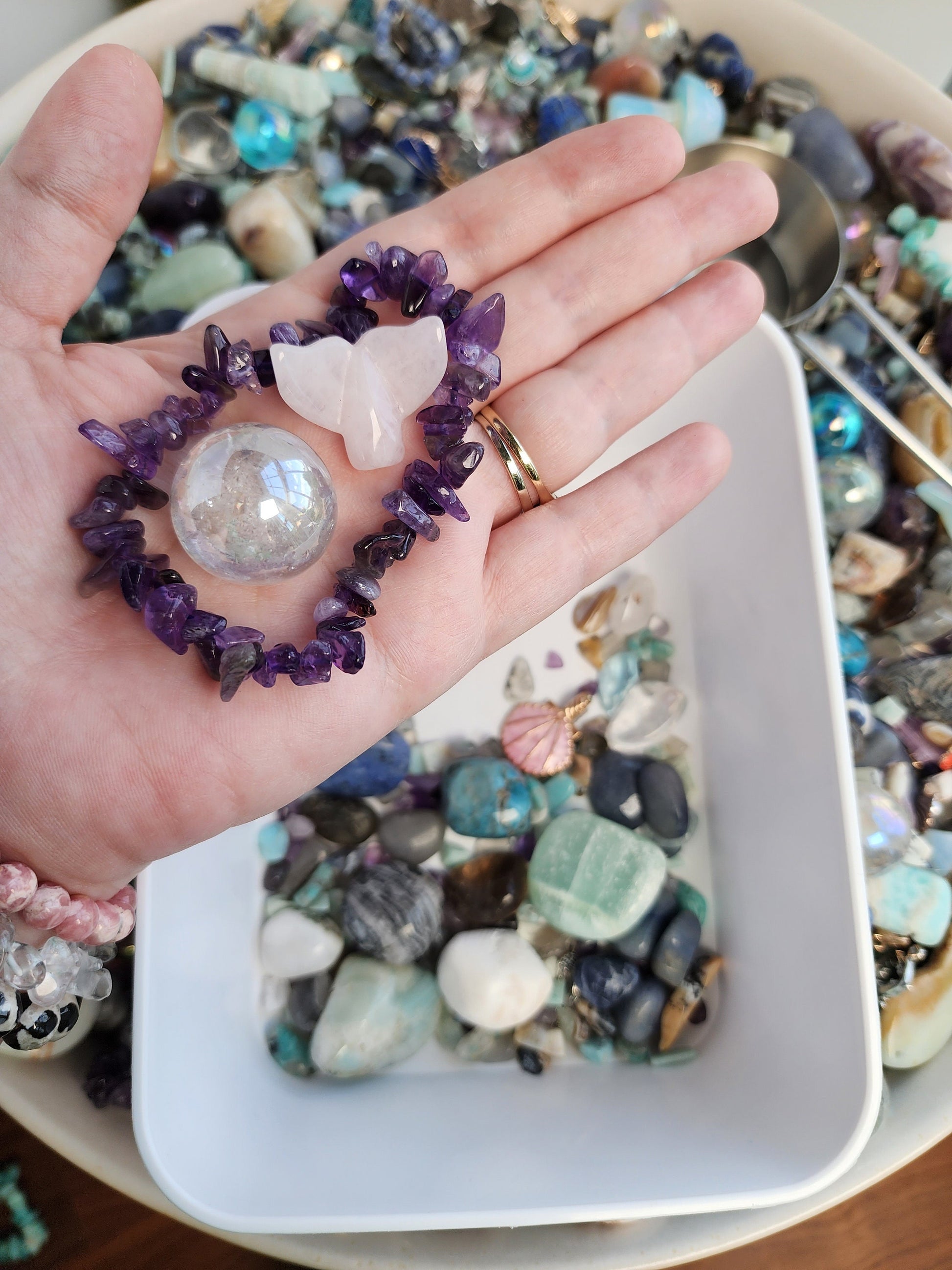 Mermaid Crystal Confetti | Ocean Crystals | Part of Your World Mix | Ariel's Vacation | Blue, Teal, Purple | Bracelets, Worry Stones, Tails