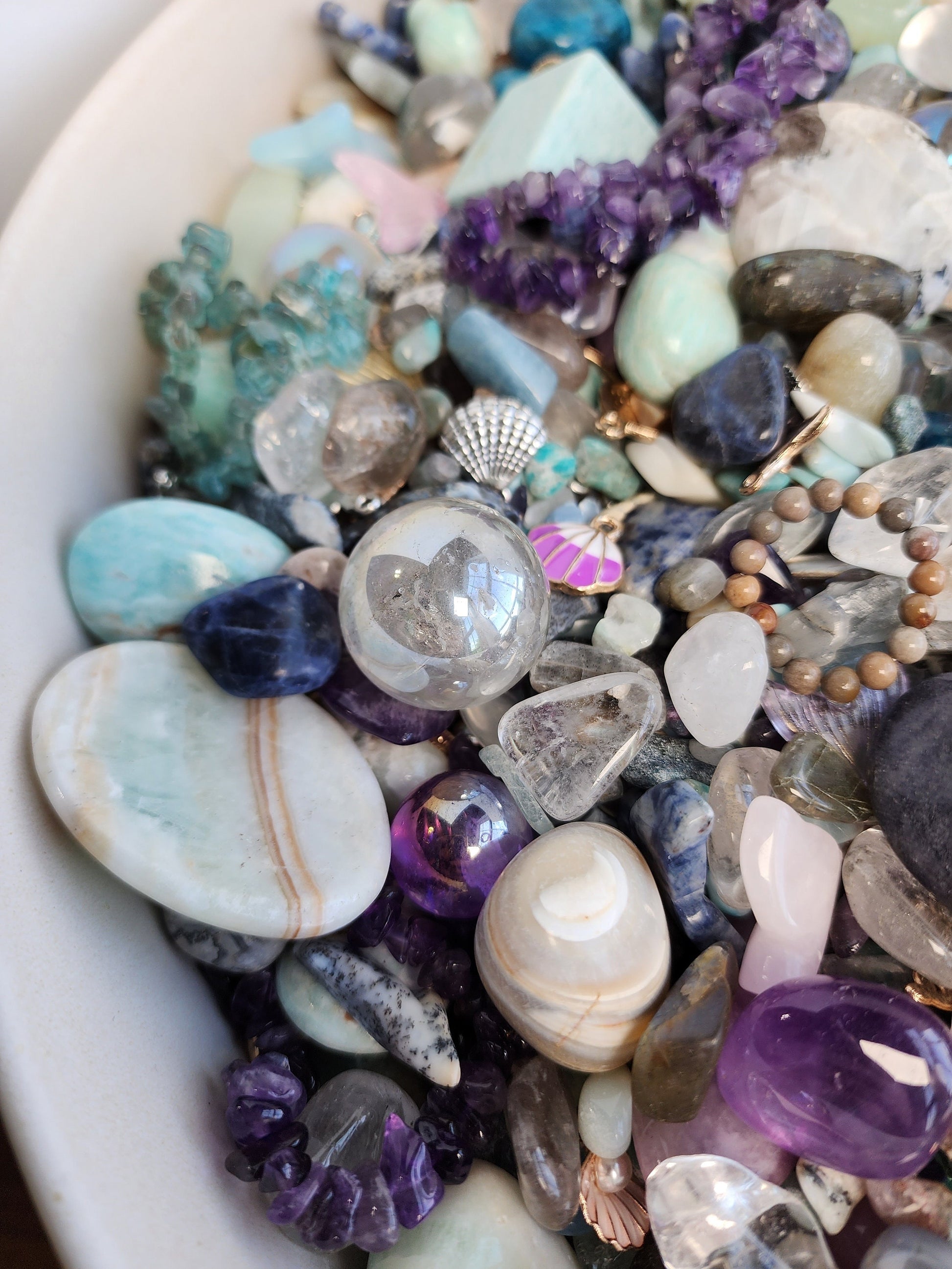 Mermaid Crystal Confetti | Ocean Crystals | Part of Your World Mix | Ariel's Vacation | Blue, Teal, Purple | Bracelets, Worry Stones, Tails