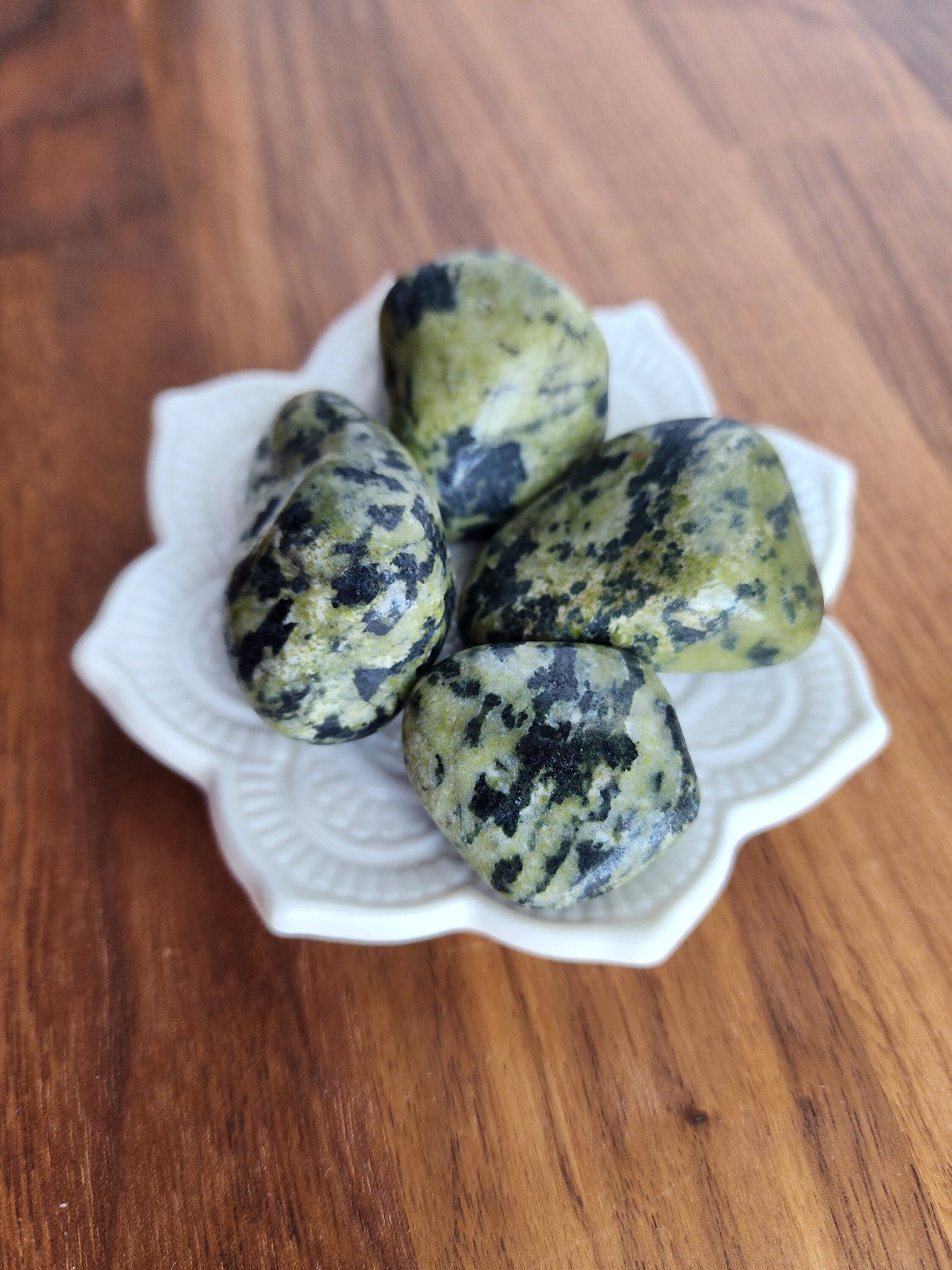 Nephrite Jade Tumbles | Large | Brazil | Lucky Girl Syndrome Crystal Confetti Add On | Green Crystals | High Quality | Intuitively Chosen