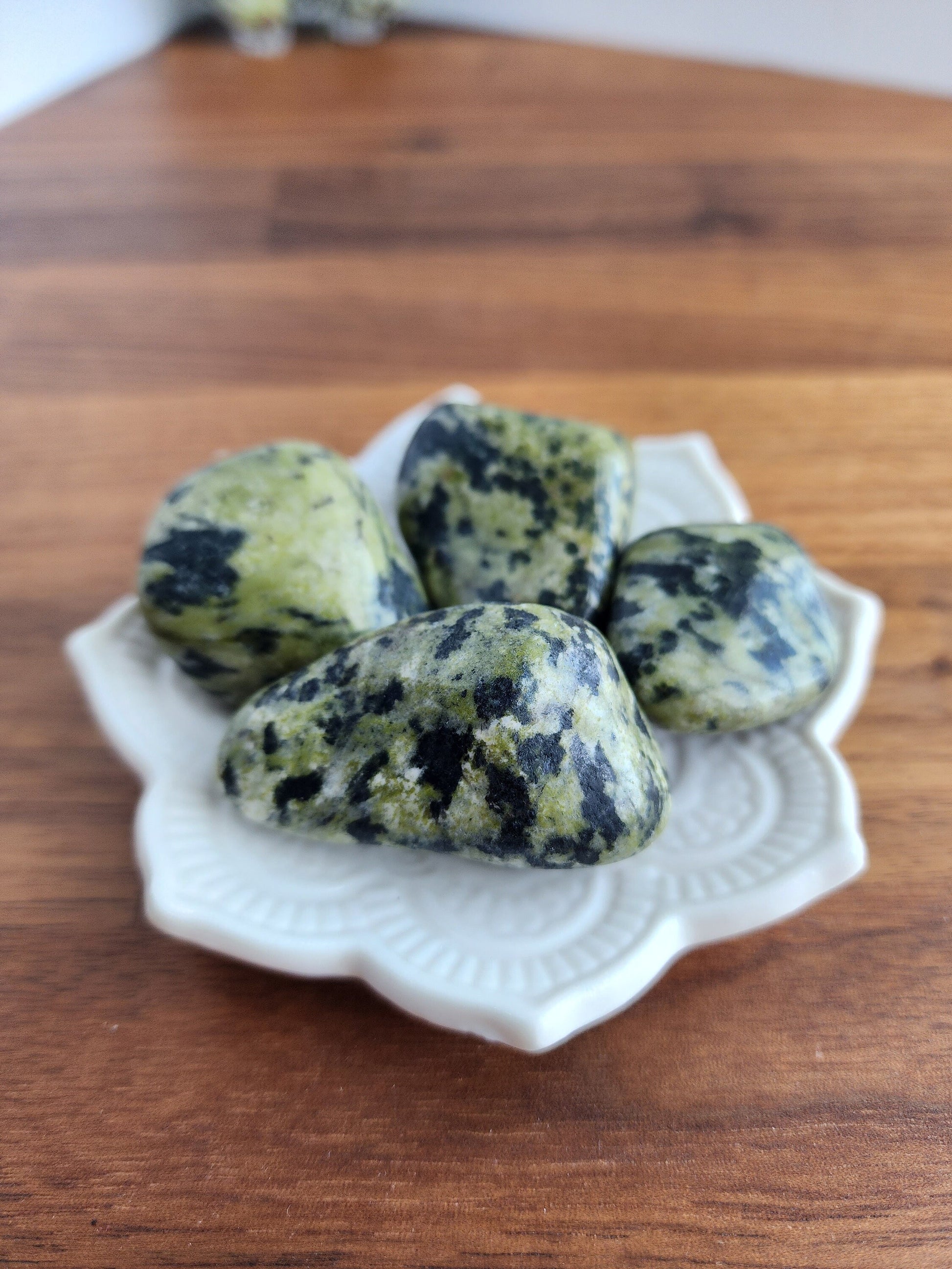 Nephrite Jade Tumbles | Large | Brazil | Lucky Girl Syndrome Crystal Confetti Add On | Green Crystals | High Quality | Intuitively Chosen