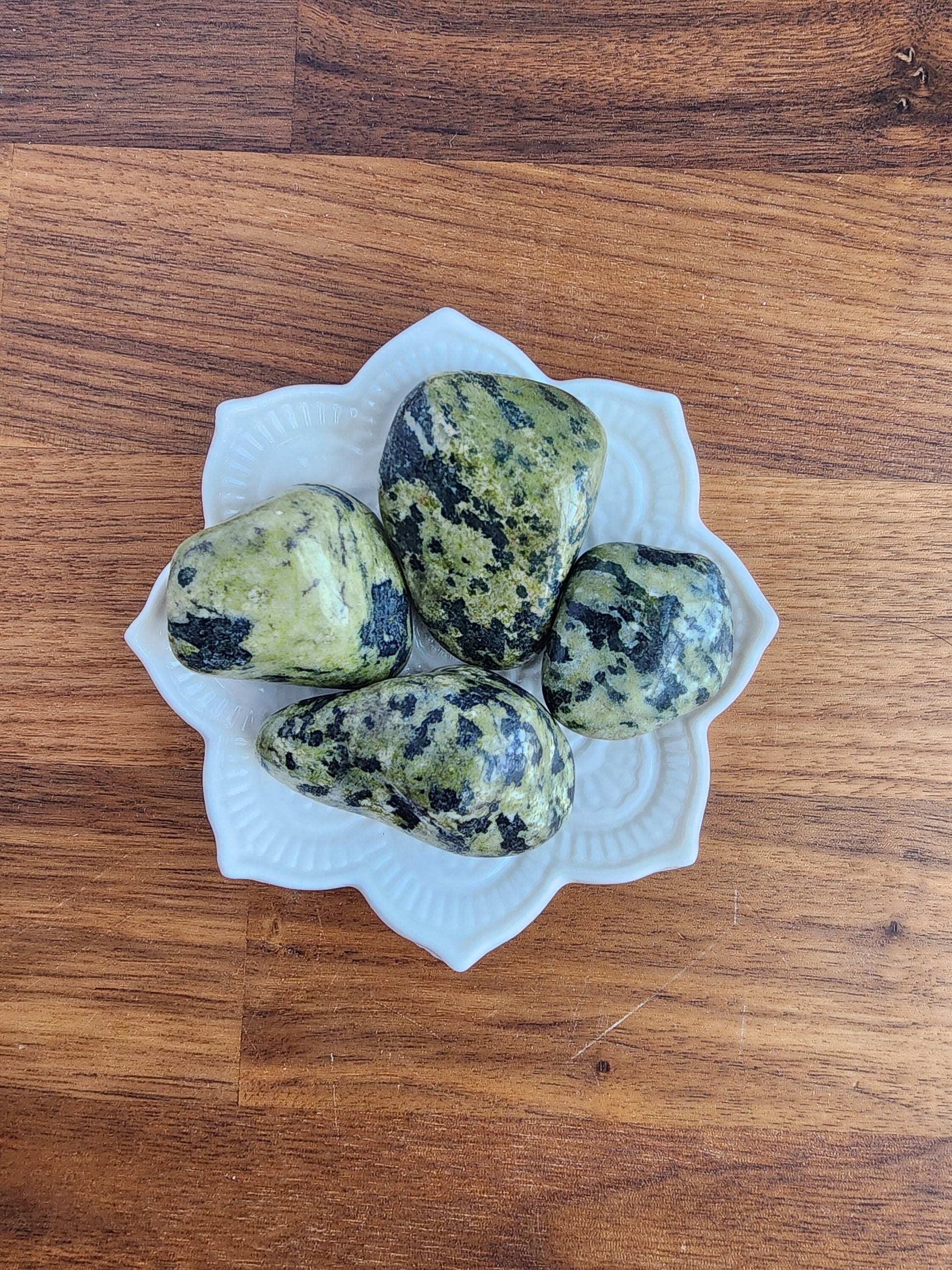 Nephrite Jade Tumbles | Large | Brazil | Lucky Girl Syndrome Crystal Confetti Add On | Green Crystals | High Quality | Intuitively Chosen