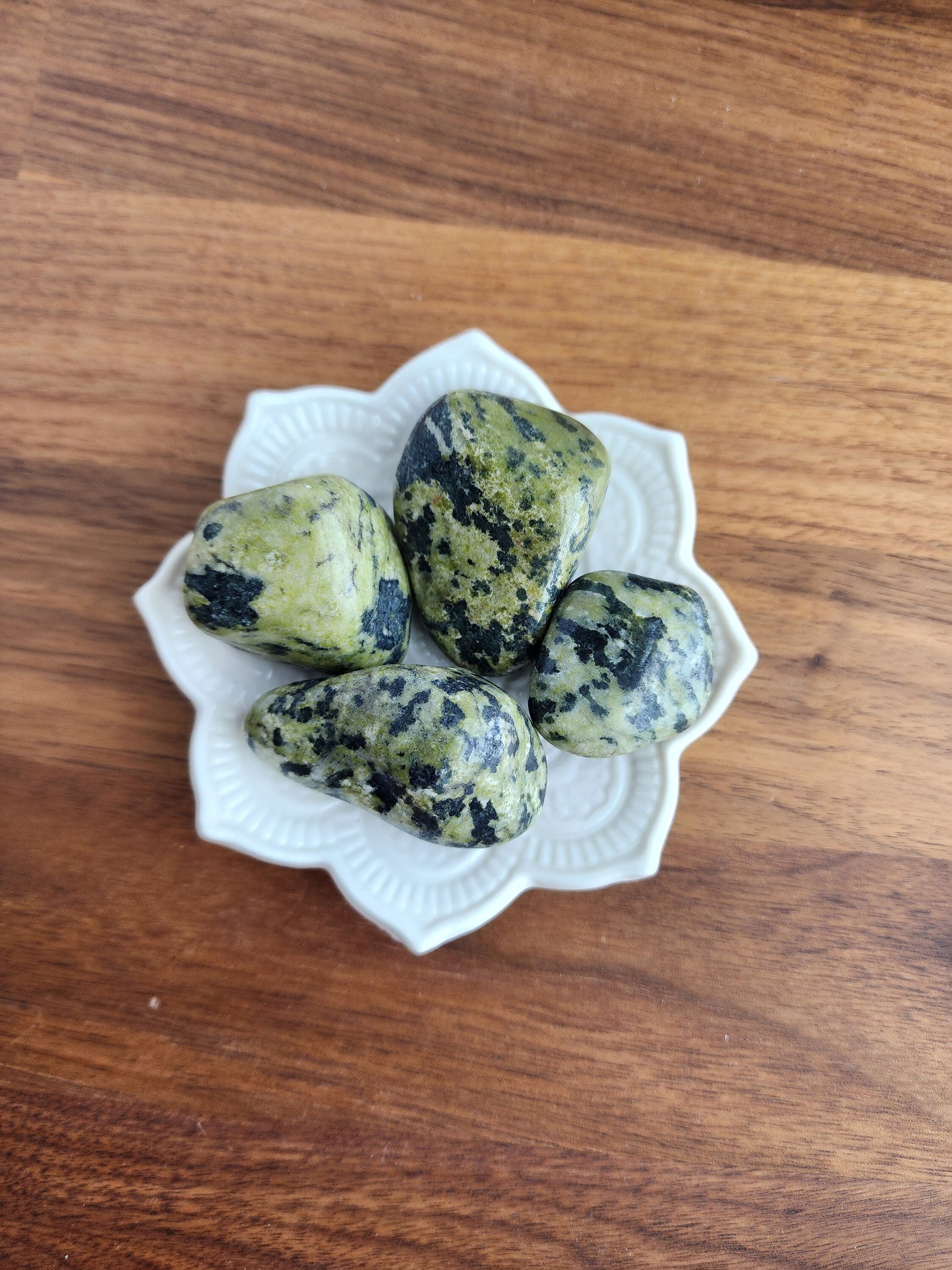 Nephrite Jade Tumbles | Large | Brazil | Lucky Girl Syndrome Crystal Confetti Add On | Green Crystals | High Quality | Intuitively Chosen