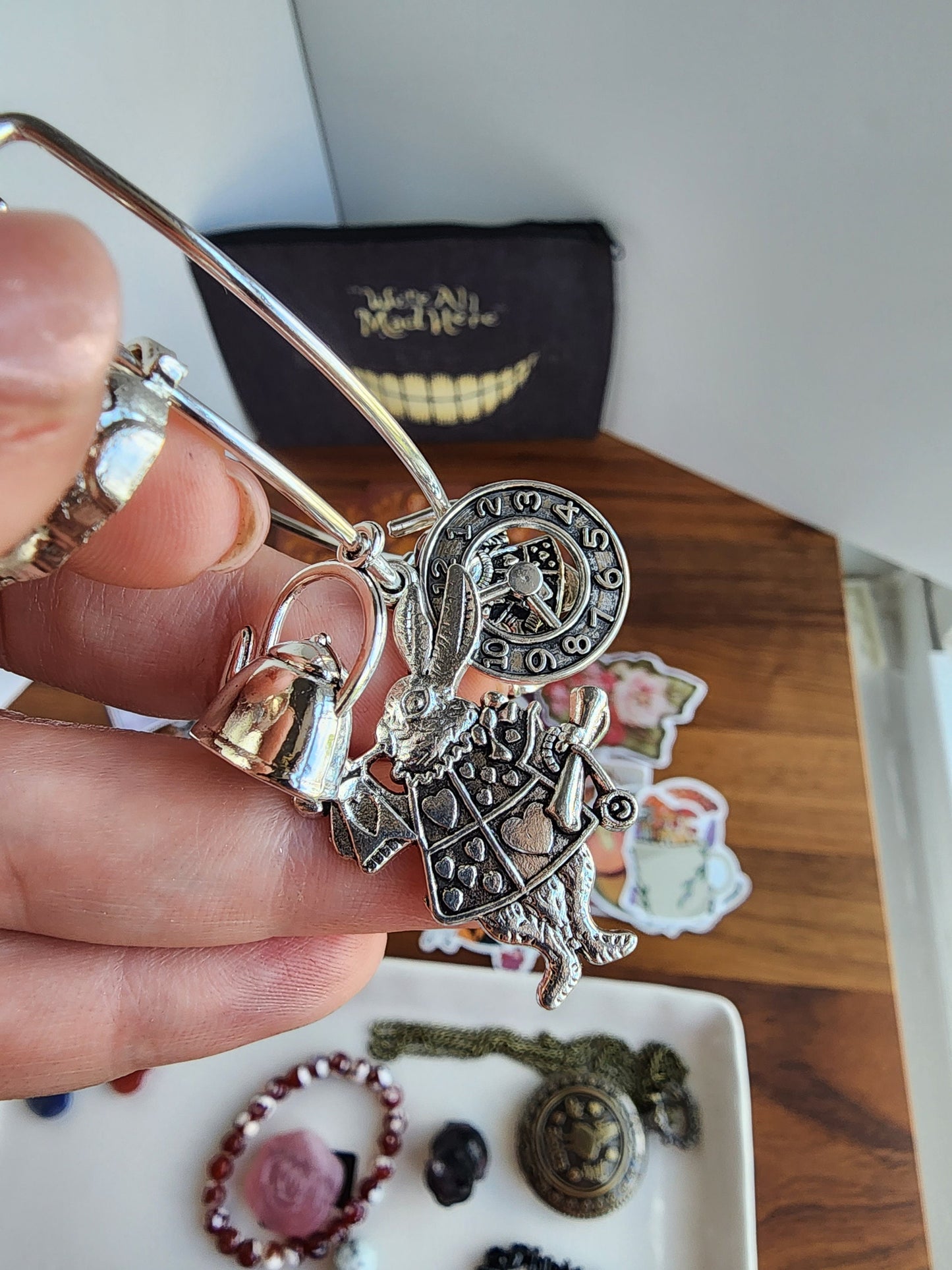 Wonderland Bundle #3 | Crystal Mushrooms, Bracelets, Butterfly, Bow, Hearts, Cheshire Cat, Rose | Charms, Stickers, Tarot & Pocket Watch