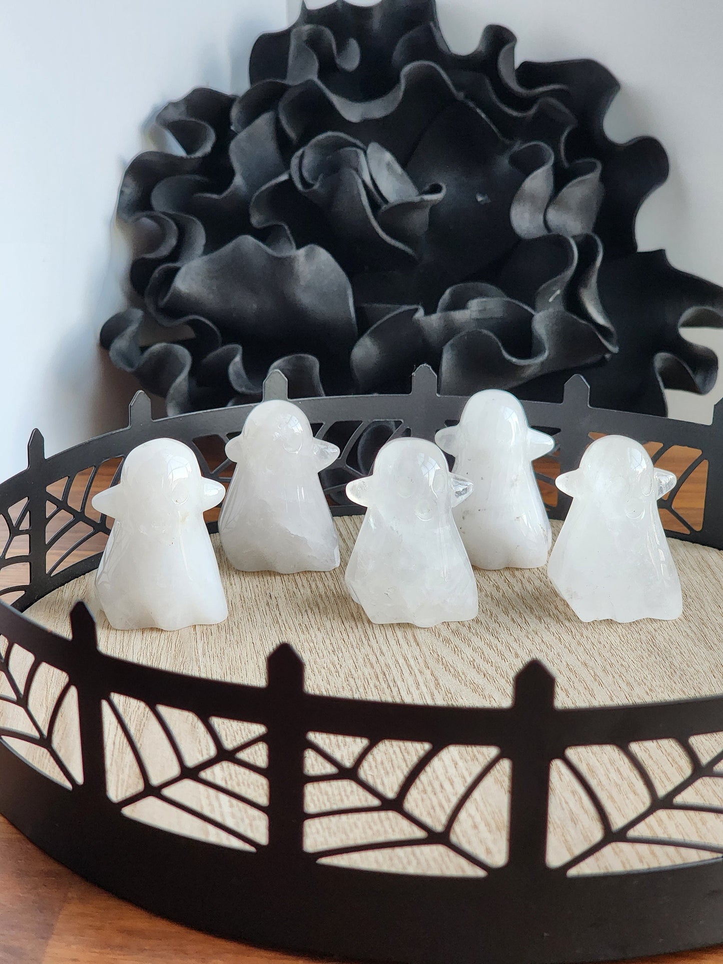 Cute Clear Quartz Ghost | Spooky Crystal Carving | Halloween Crystals | White Clear Rainbow | Summerween Ghosty Phantom | Intuitively Chosen