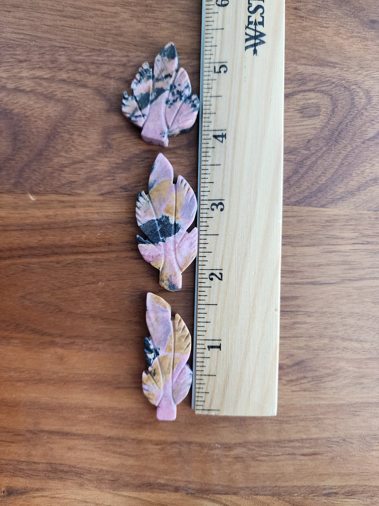 Rhodonite Mini Leaf | Pink Crystal Leaves | Fun Crystals for kids | Hand Carved | Spring Season Favorites | Mom Gifts | Intutively Chosen