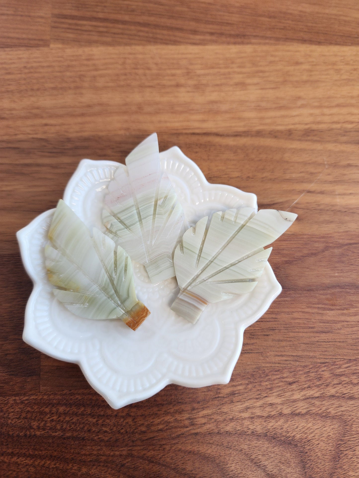 Pink Banded Onyx Leaf Leaf | Crystal Leaf | Ocean Crystals | Hand Carved leaves | Beach Season Favorites | Mom Gifts | Intuitively Chosen