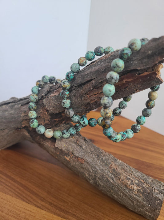 African Turquoise Crystal Bracelets, rare find crystals