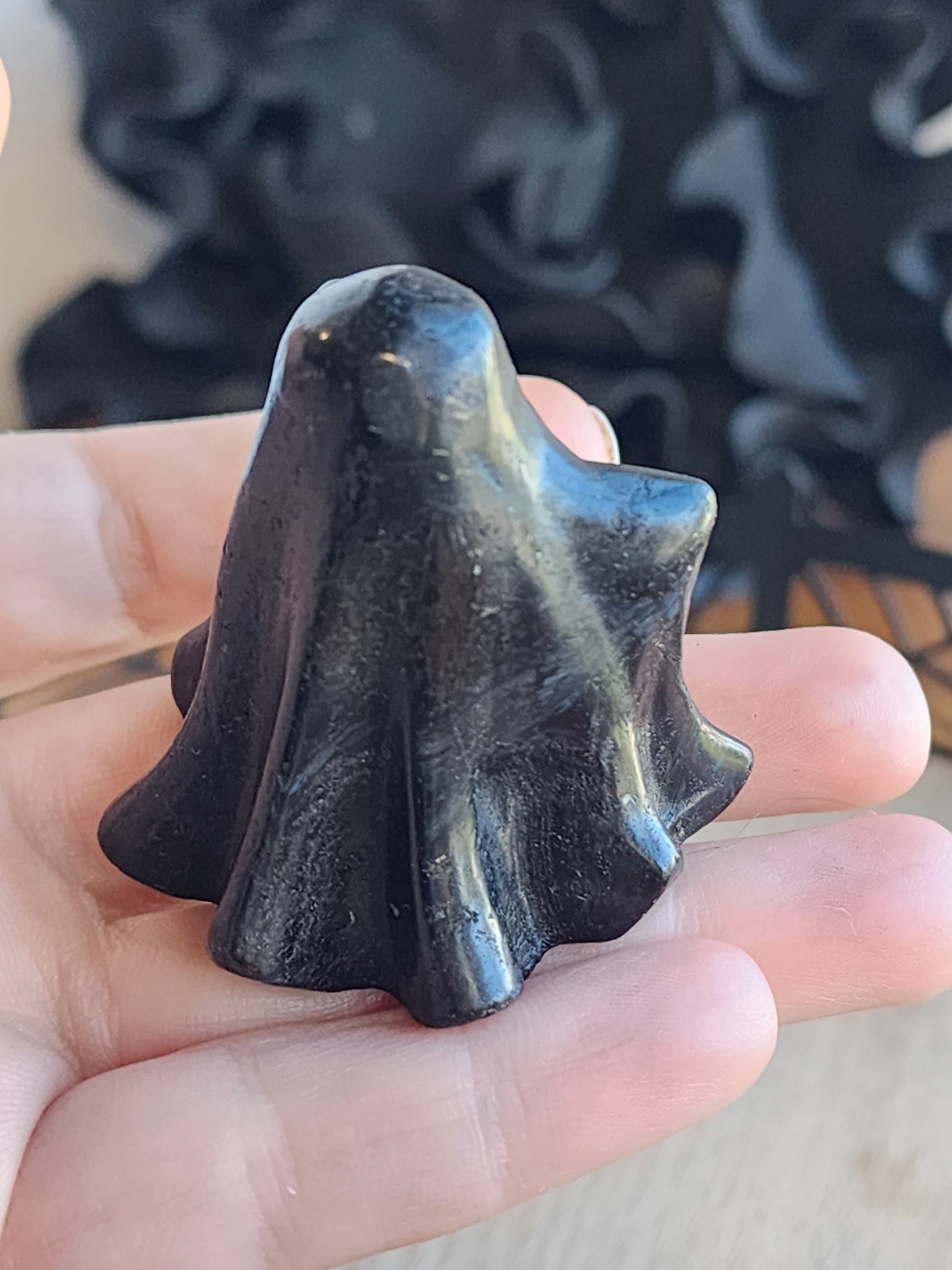 Spooky Ghost Crystal | Astrophyllite Firework Stone | Halloween | Spooky Season | Cute 3D Carving | Witchy Vibes | Intuitively Chosen