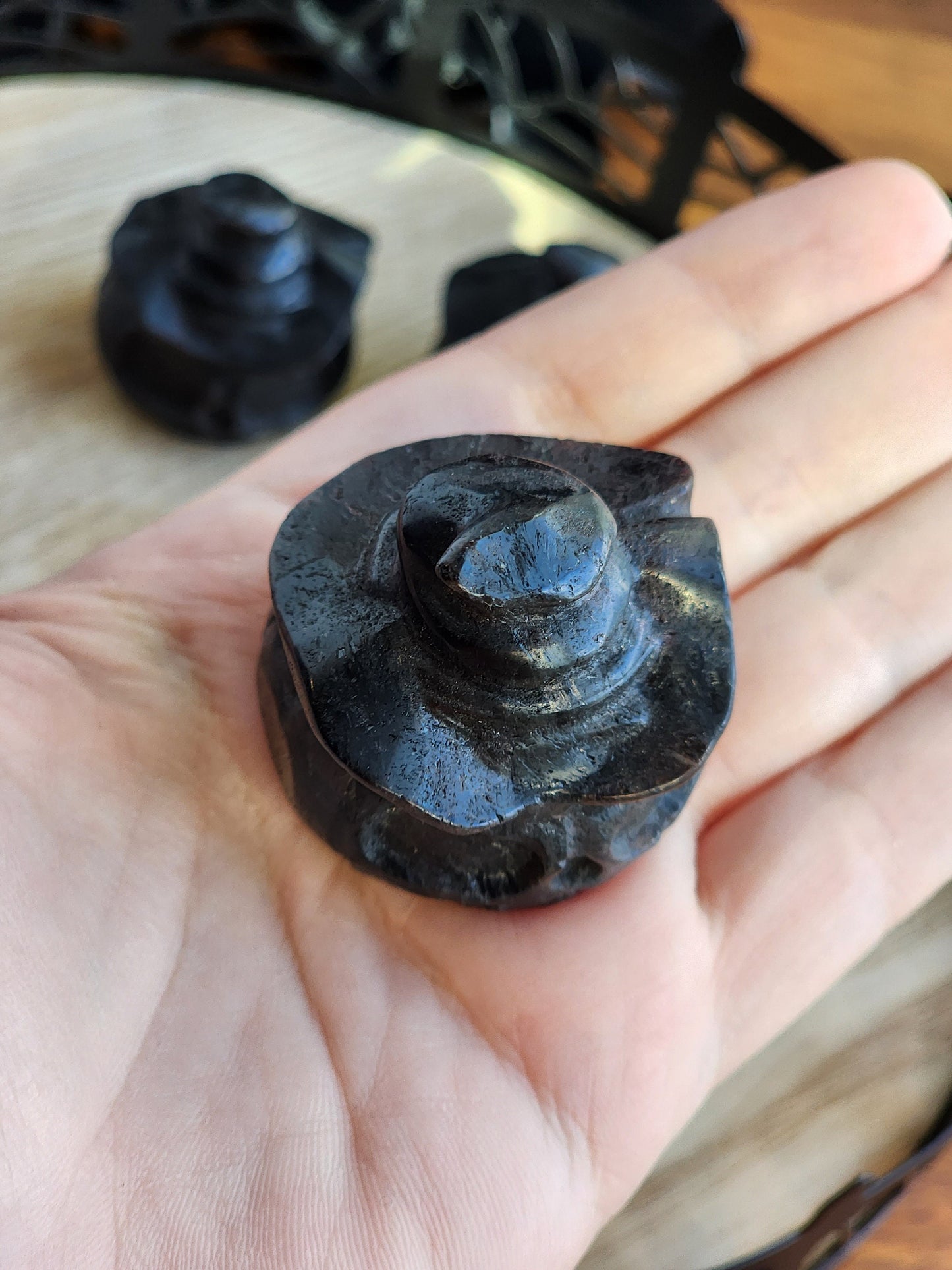 Crystal Halloween Pumpkin Carving with Witch Hat | Fireworks Garnet | Home Décor for Spooky Season | Arfvedsonite Stone | Unique Gift