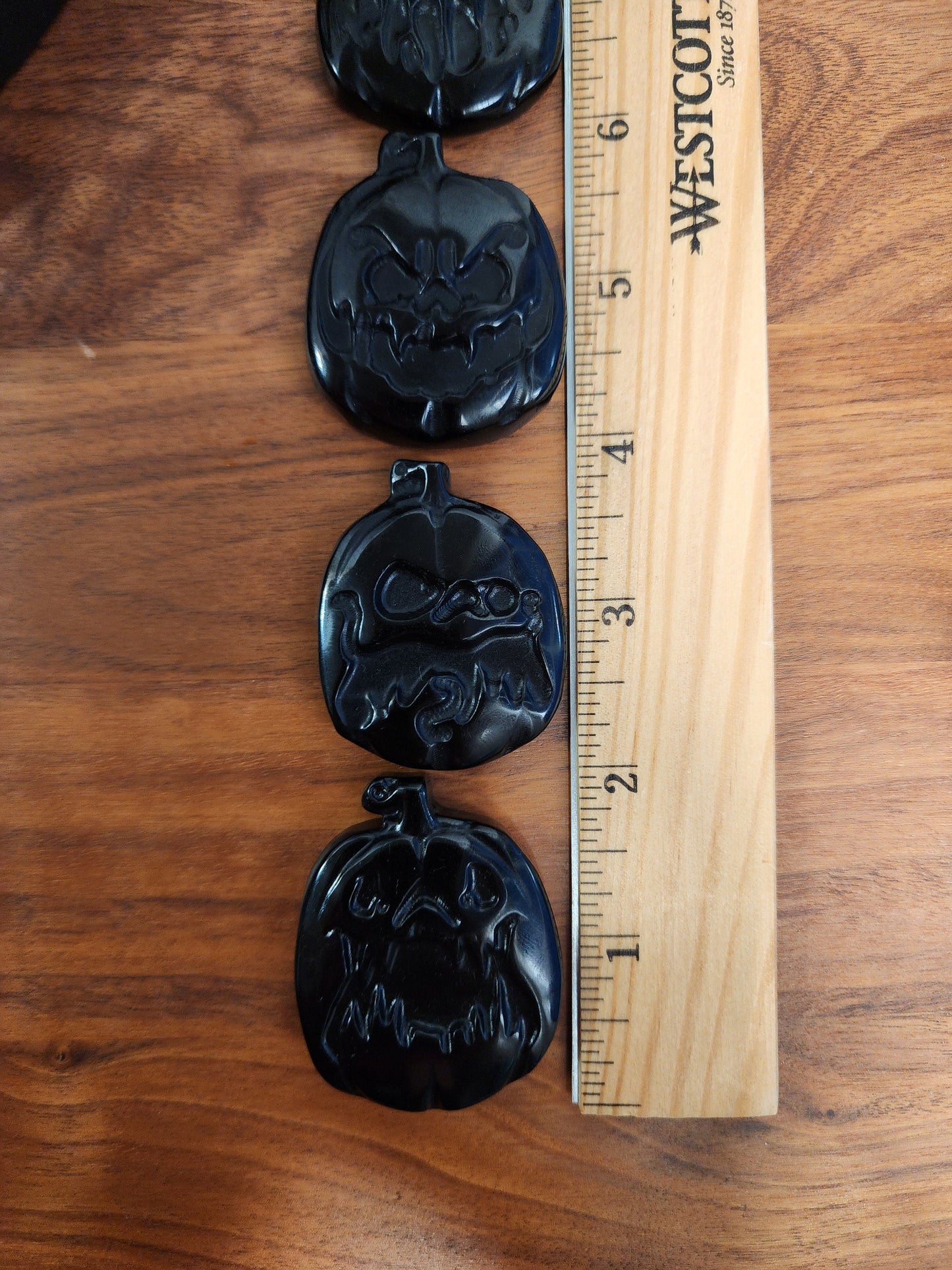 Scary Pumpkin Face | Black Obsidian | Halloween Crystals | Spooky Season Decor| Horror | Intutively Chosen