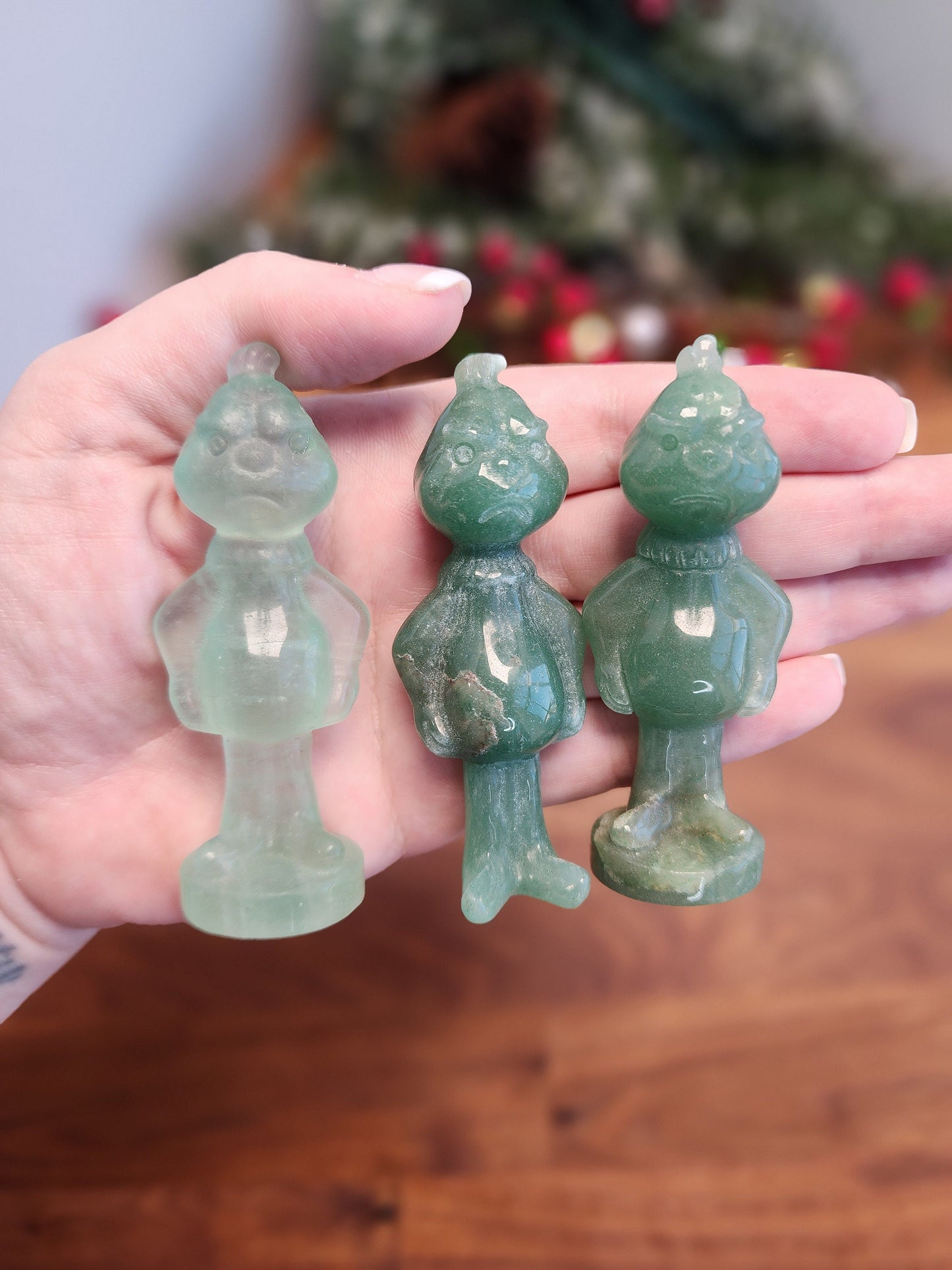 Mean One Crystal Carving | Green Aventurine Holiday Crystal | Christmas TV Character | Christmas Movie Classics | Intuitive Choice