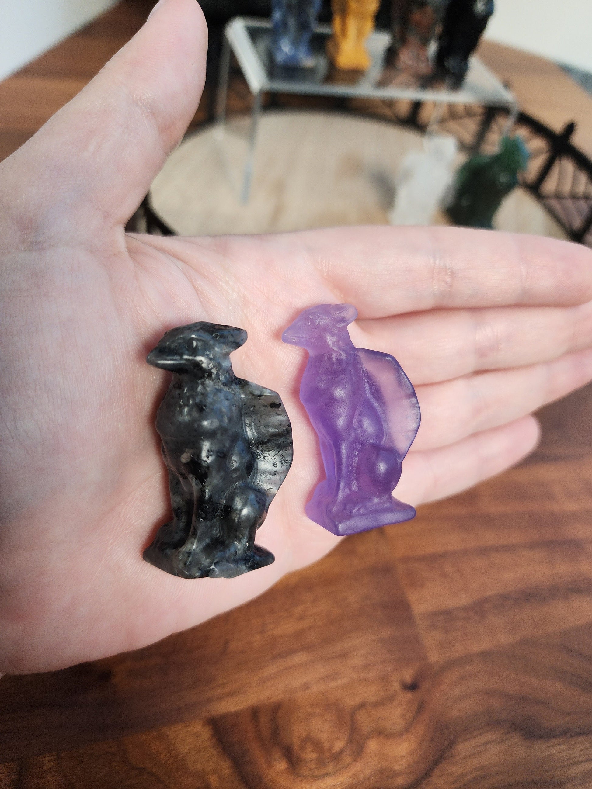 Mini Crystal Griffin | Sodalite, Clear, Larvakite, Aventurine, Obsidian, Goldstone, Purple Fluorite Gargoyles | Griffon Gryphon