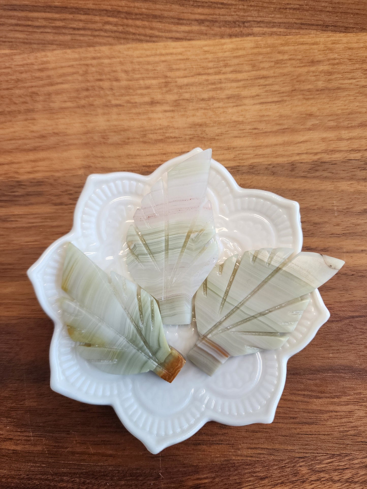 Pink Banded Onyx Leaf Leaf | Crystal Leaf | Ocean Crystals | Hand Carved leaves | Beach Season Favorites | Mom Gifts | Intuitively Chosen