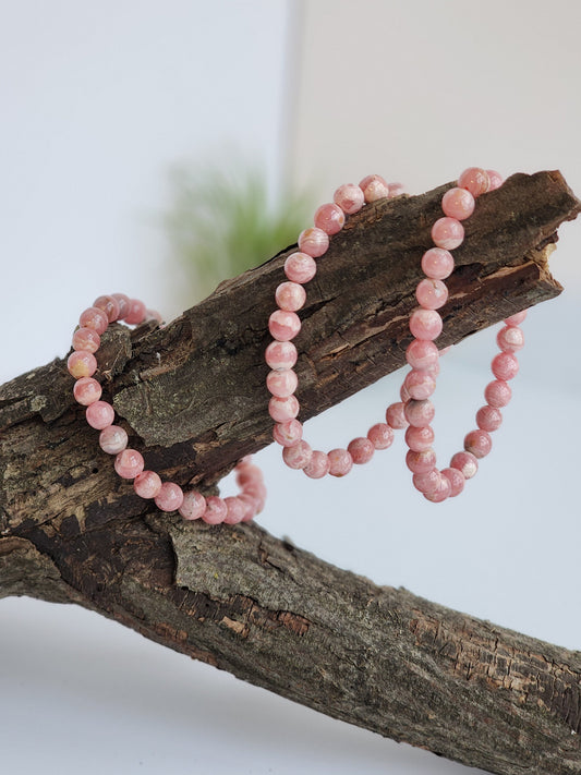 Rhodochrisite, high quality collector, pink crystal bracelet