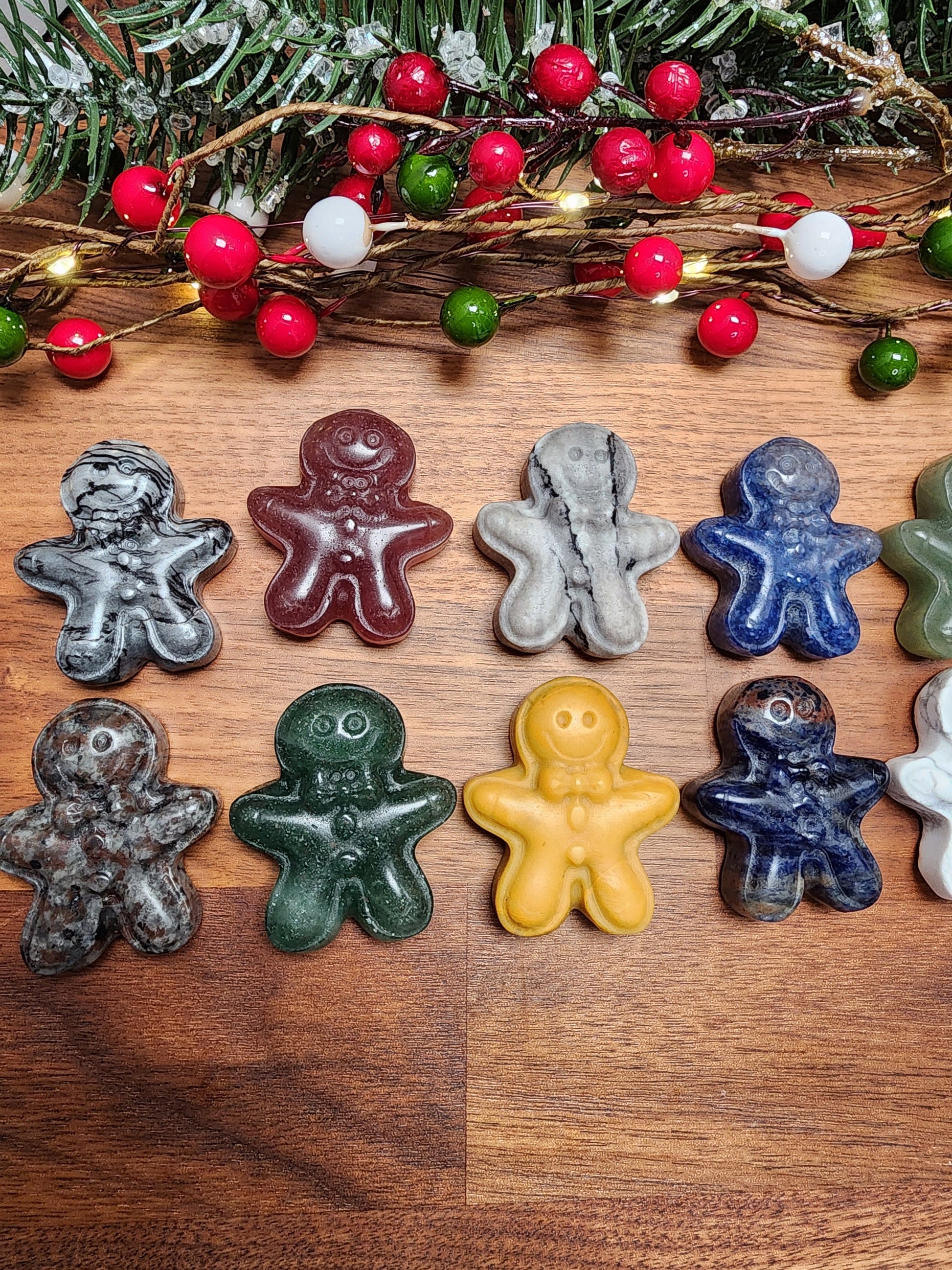 Crystal Gingerbread Men: Cute Holiday Decor - Small Display Pieces