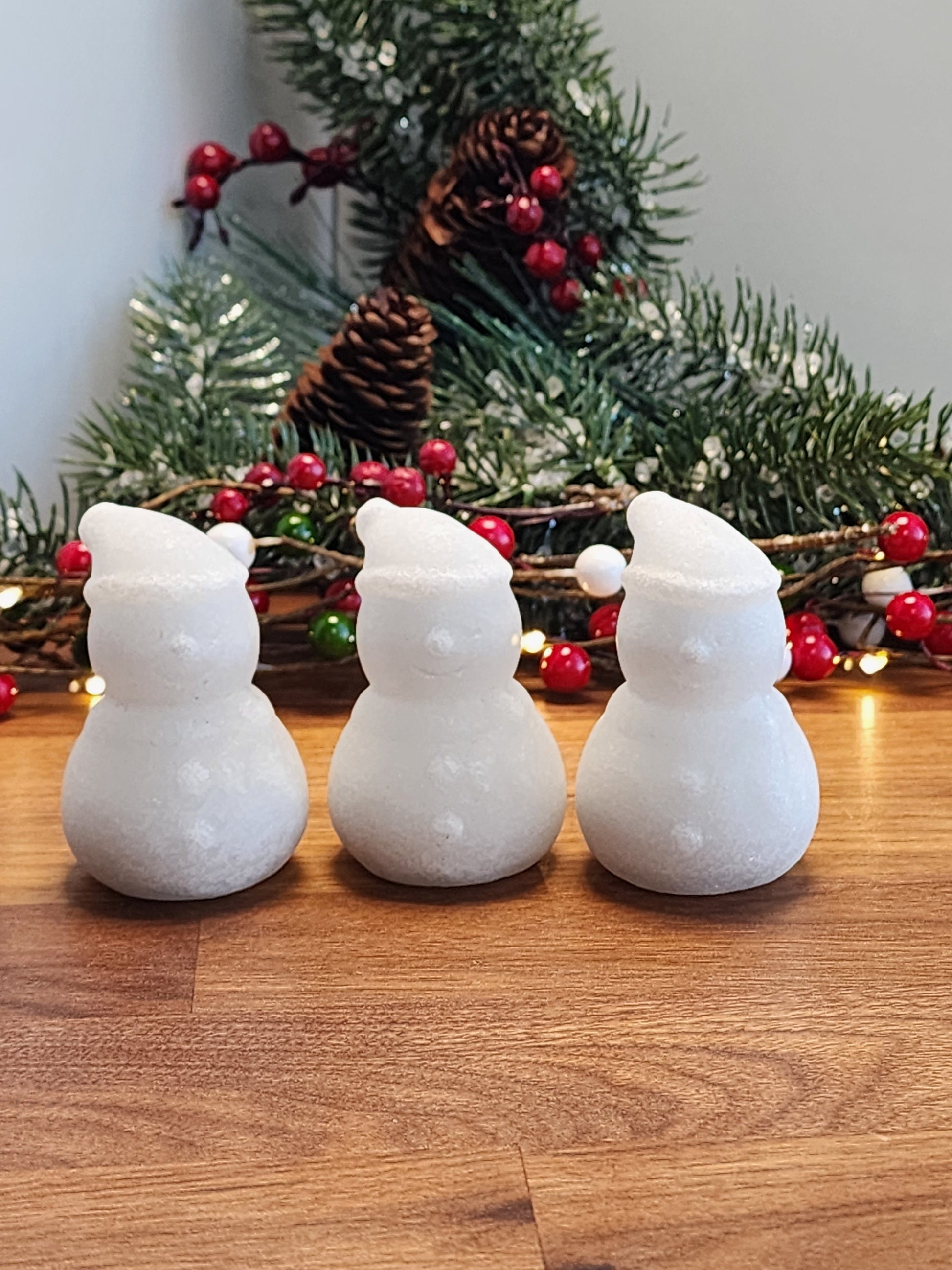 Crystal Snowman | White Jade | Larger Christmas Carving | Winter Solstice | Seasonal | Cute Holiday Decor | Intuitively Chosen
