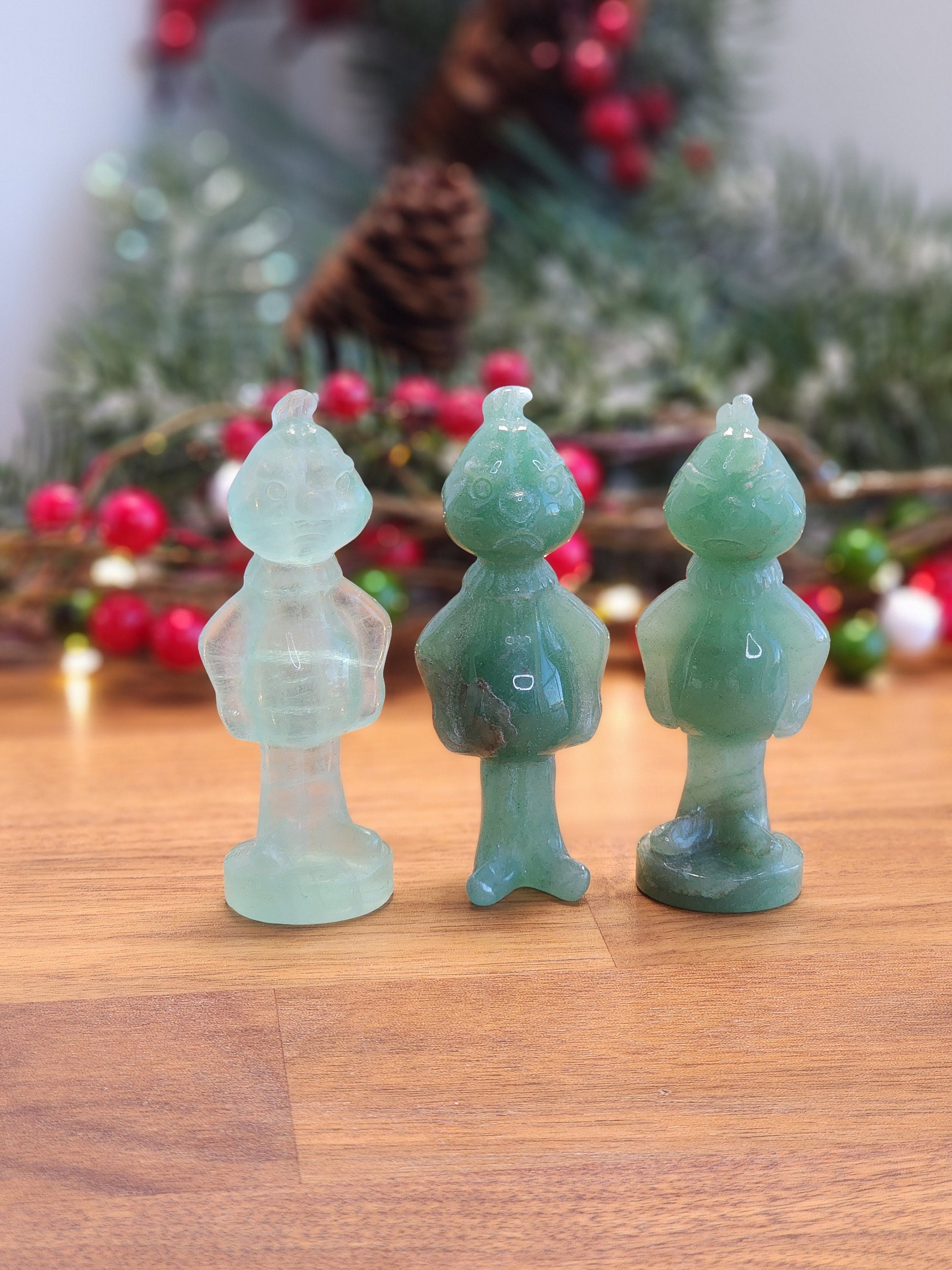 Mean One Crystal Carving | Green Aventurine Holiday Crystal | Christmas TV Character | Christmas Movie Classics | Intuitive Choice