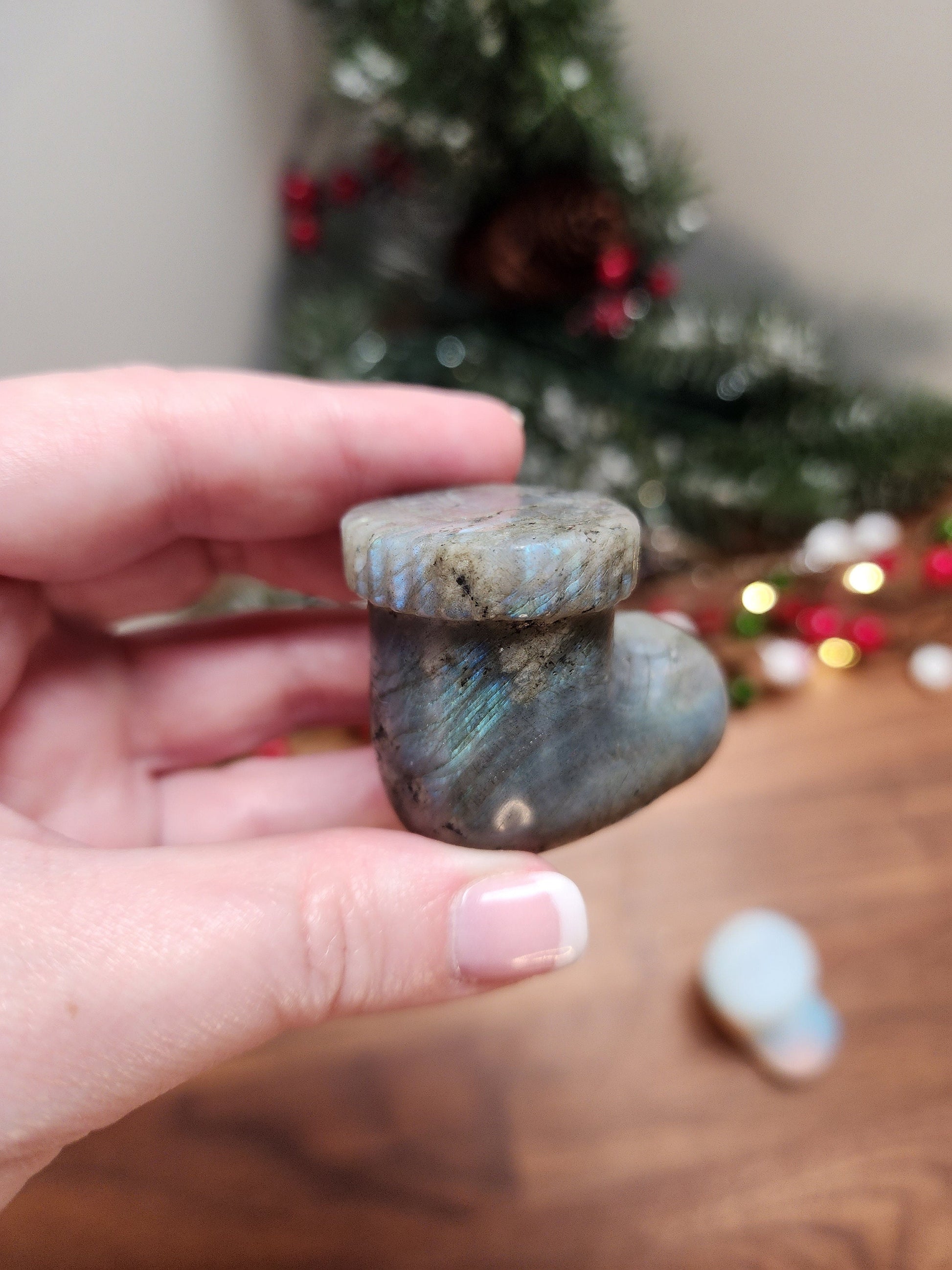 Christmas Crystal Stocking - Labradorite and Opalite Options