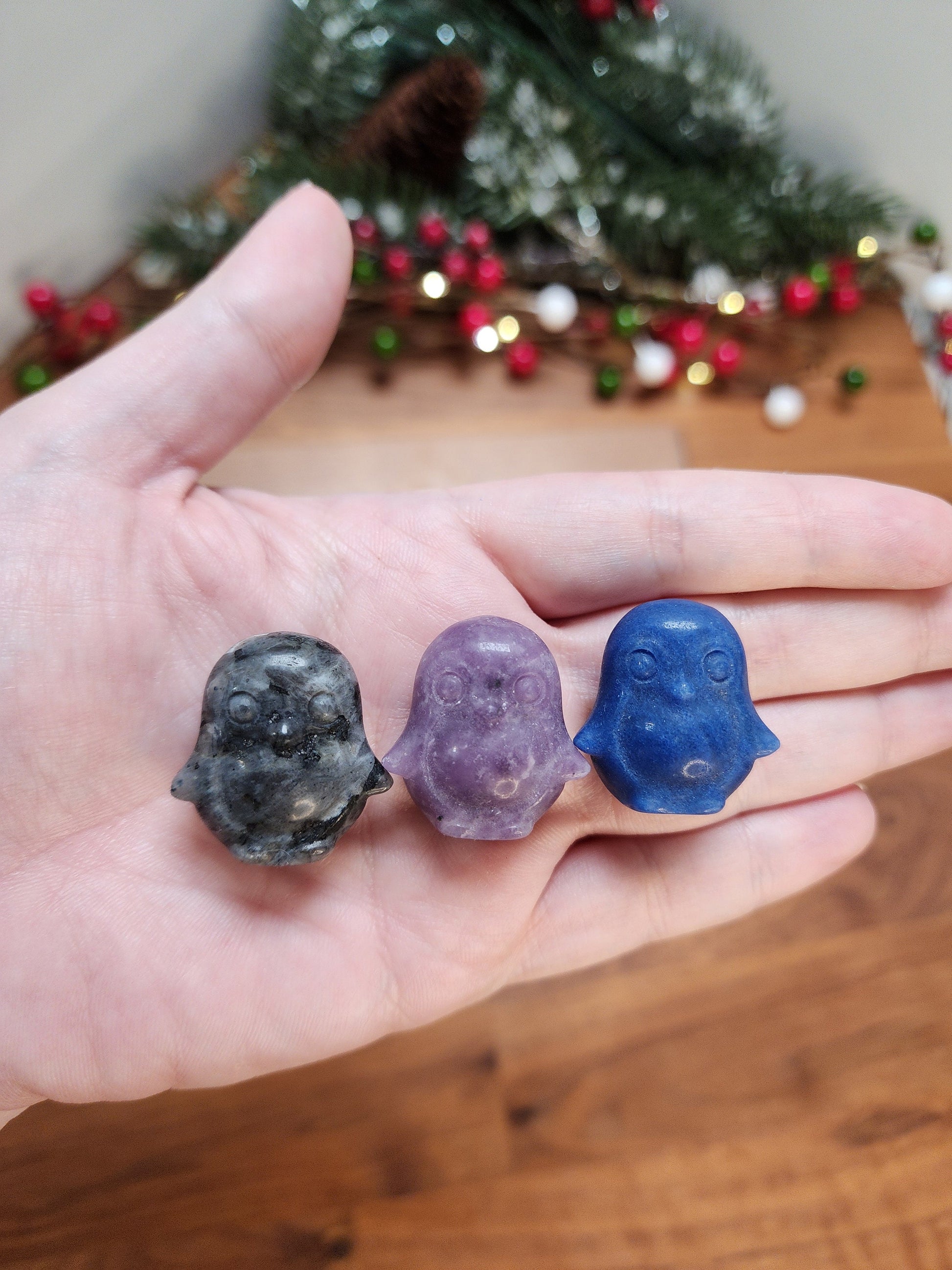 Crystal Penguins | Mini Crystals | Blue, Black, White, Pink, Rainbow | Intuitively Chosen