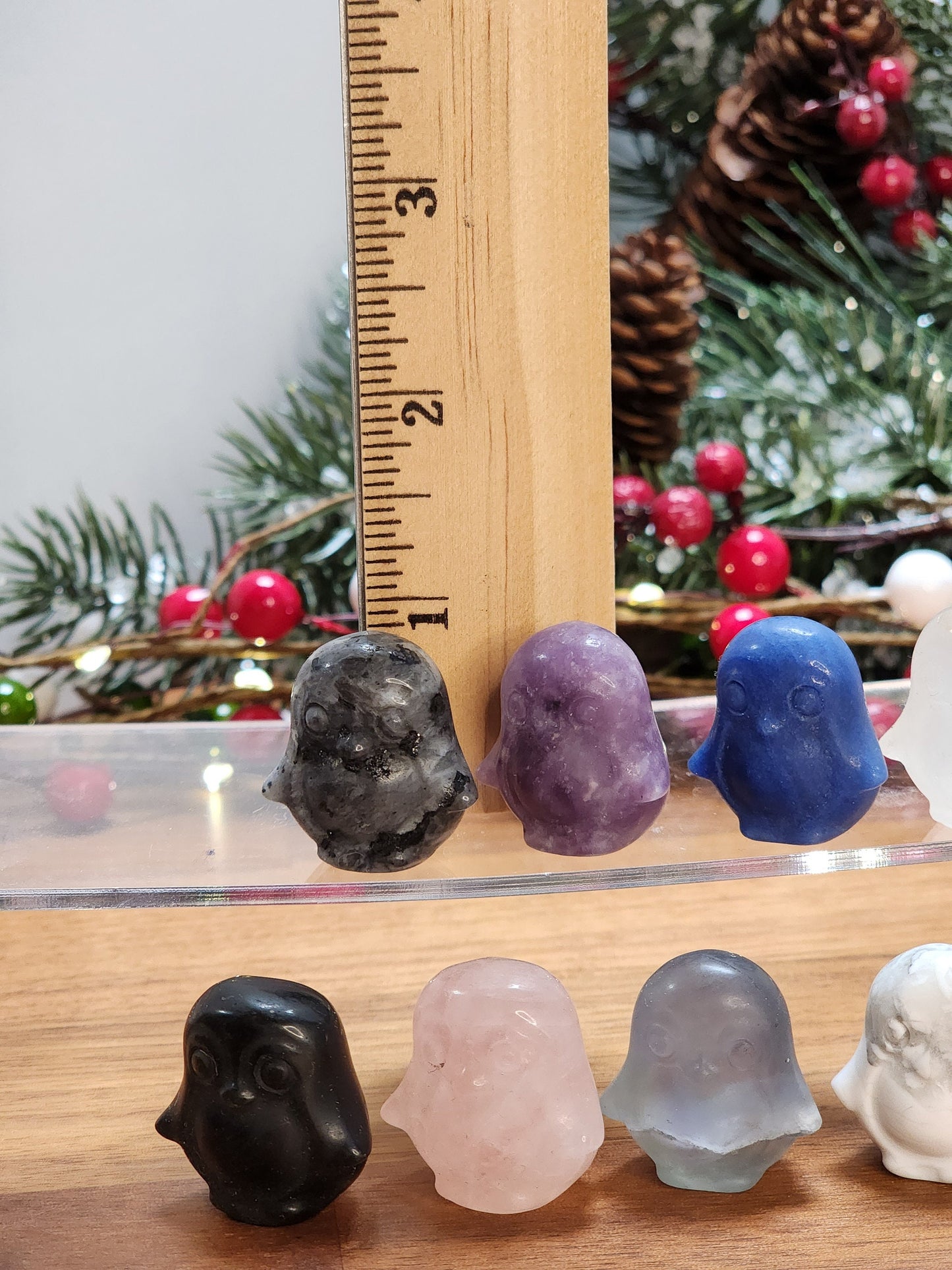 Crystal Penguins | Mini Crystals | Blue, Black, White, Pink, Rainbow | Intuitively Chosen