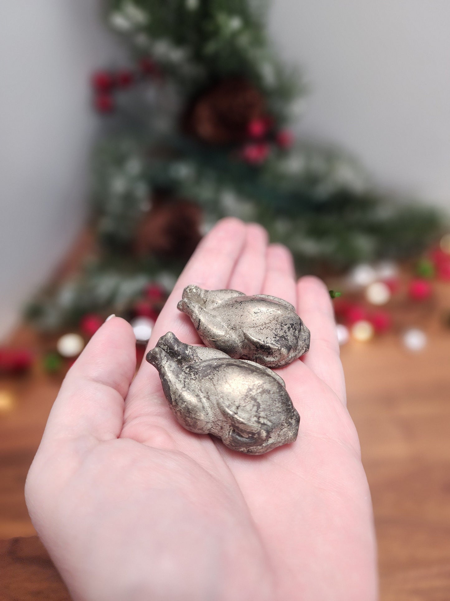 Pyrite Christmas Turkeys | Silly Crystals for the Holidays | Thanksgiving Turkey Crystal | Funny Gifts | Intuitively Chosen
