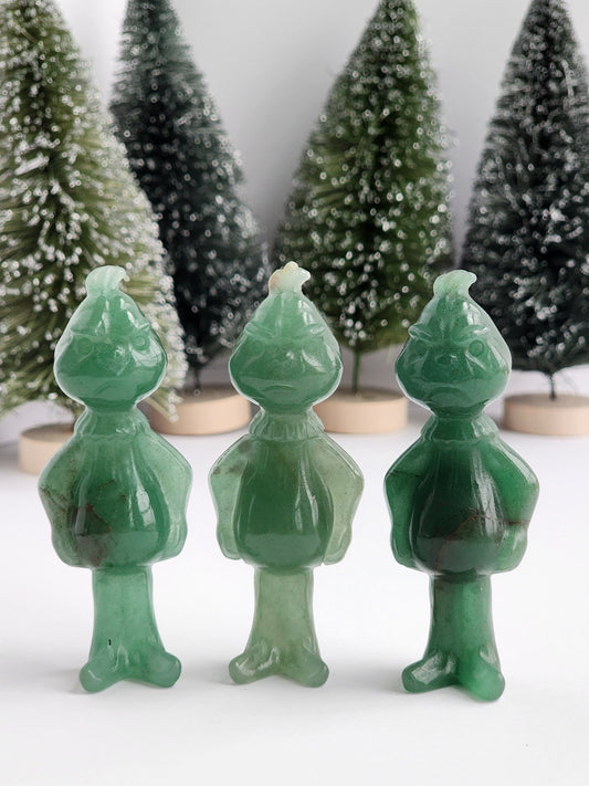 Grinch Crystal Carving - Grumpy TV Character - Kids Christmas Crystals