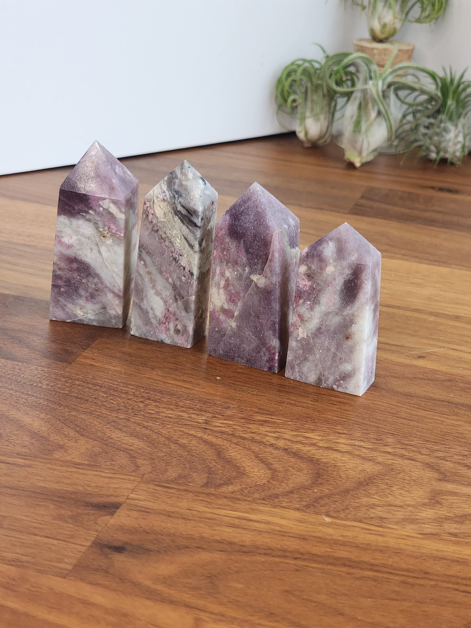 Unicorn Stone Towers | Pink Tourmaline, Smokey Quartz, Lepidolite | Intuitively Chosen
