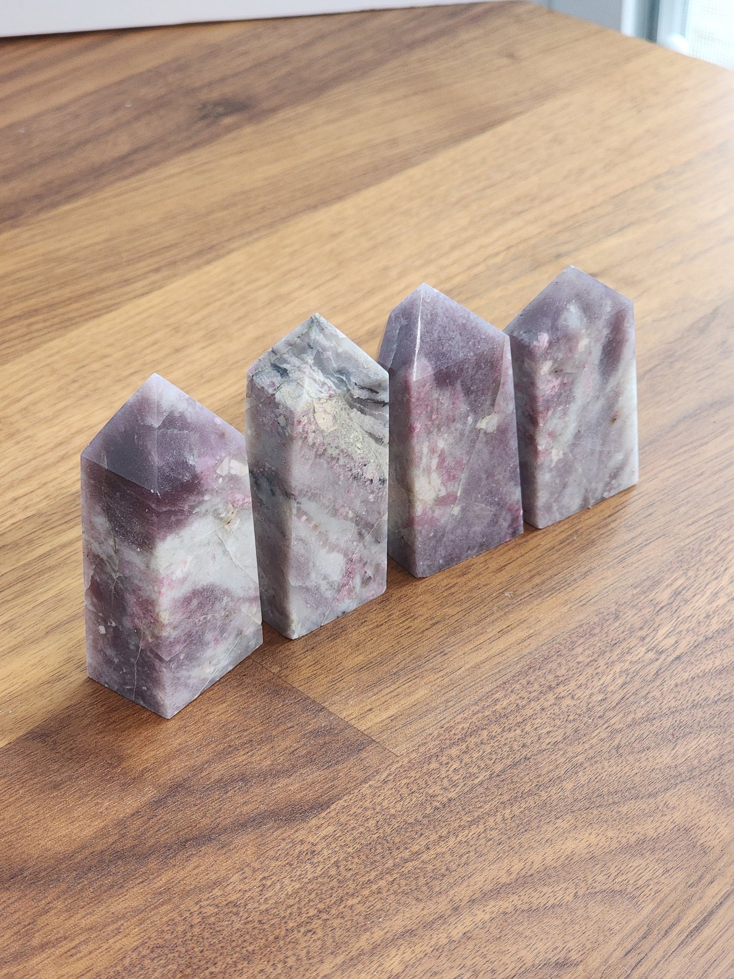 Unicorn Stone Towers | Pink Tourmaline, Smokey Quartz, Lepidolite | Intuitively Chosen