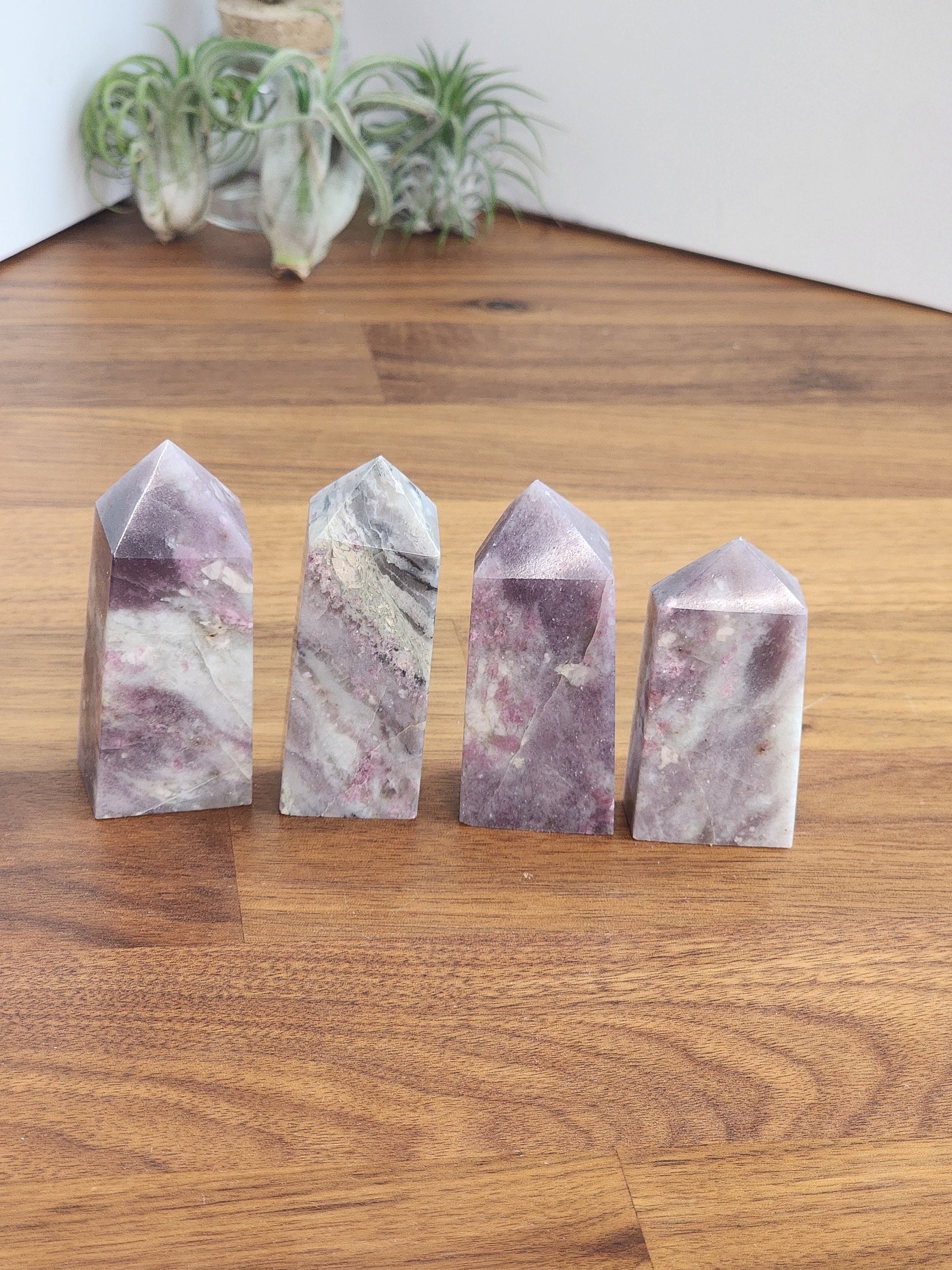 Unicorn Stone Towers | Pink Tourmaline, Smokey Quartz, Lepidolite | Intuitively Chosen
