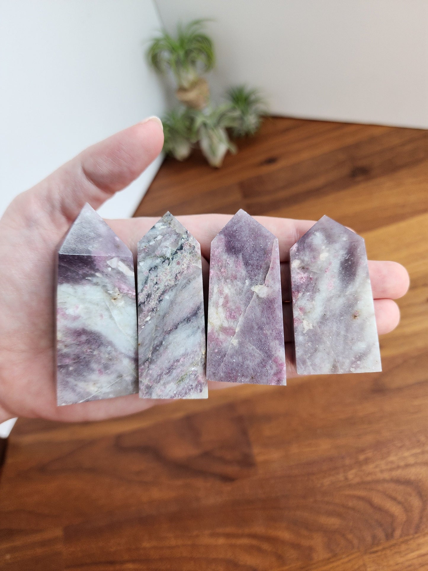 Unicorn Stone Towers | Pink Tourmaline, Smokey Quartz, Lepidolite | Intuitively Chosen