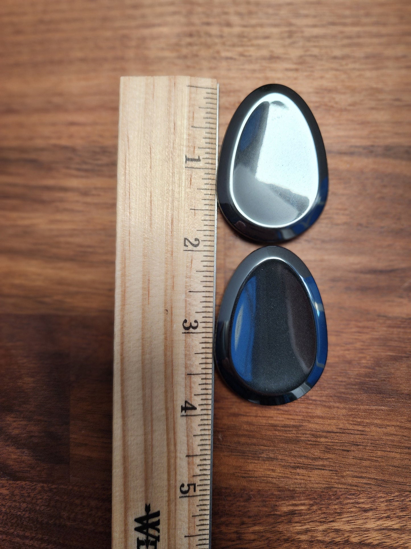 Hematite Worry Stones | 1.7" | Shiny Silver | Intuitively Chosen