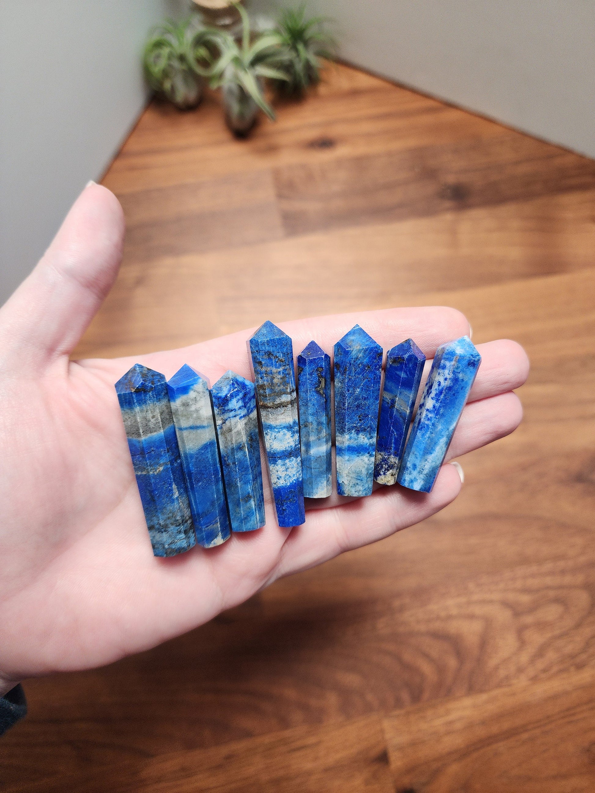 Lapis Lazuli Mini Towers | Royal Deep Blue, Silver, Specs of Gold | Winter Mini Crystals | Intuitively Chosen