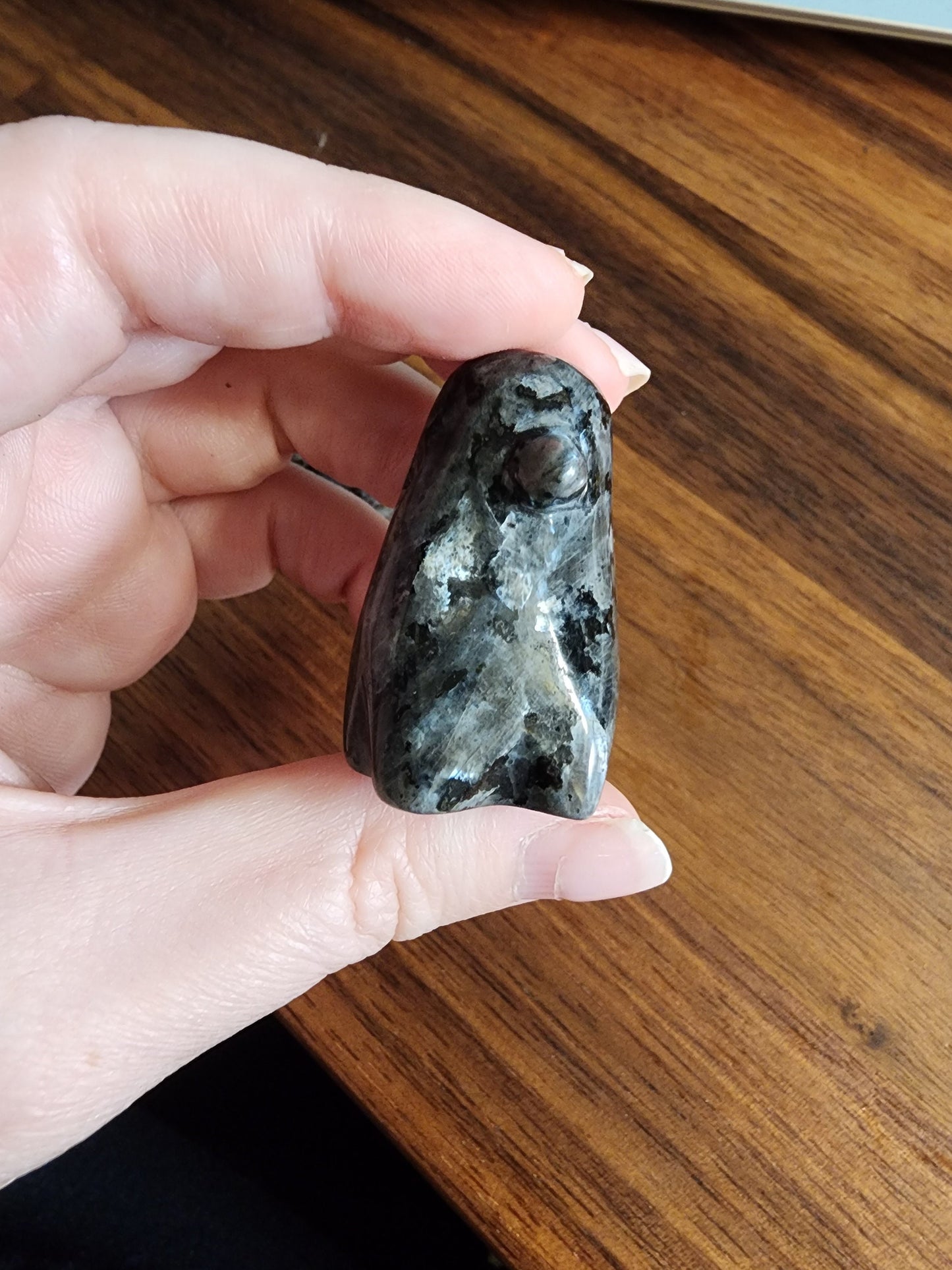 Crystal Ghost Carving: Labradorite, Calcite, Tiger Eye, Obsidian