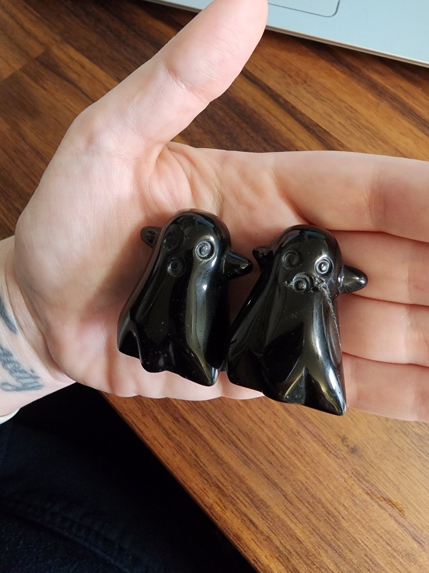 Crystal Ghost Carving: Labradorite, Calcite, Tiger Eye, Obsidian