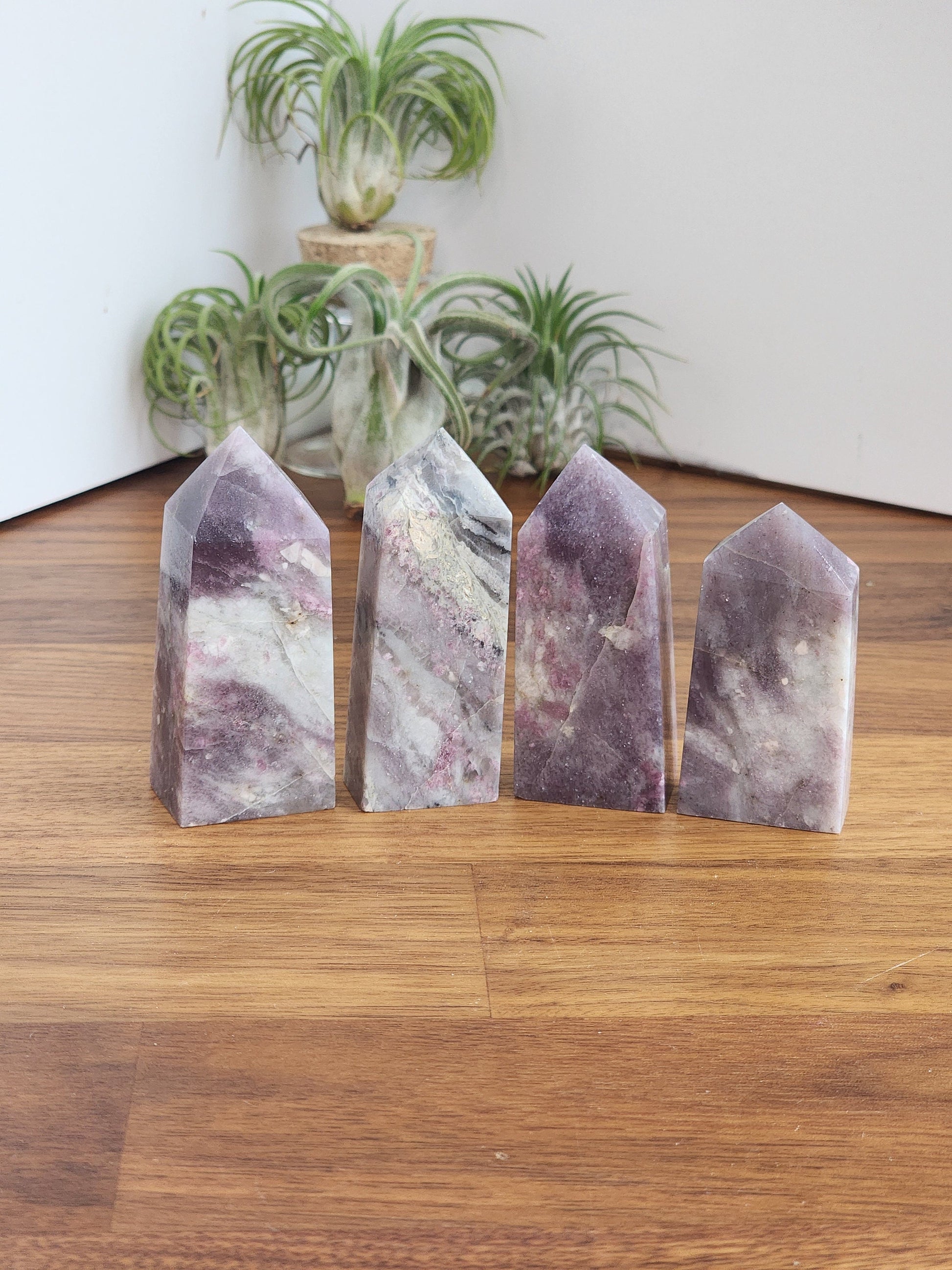 Unicorn Stone Towers | Pink Tourmaline, Smokey Quartz, Lepidolite | Intuitively Chosen