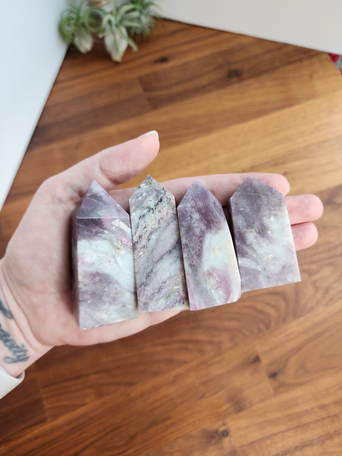 Unicorn Stone Towers | Pink Tourmaline, Smokey Quartz, Lepidolite | Intuitively Chosen
