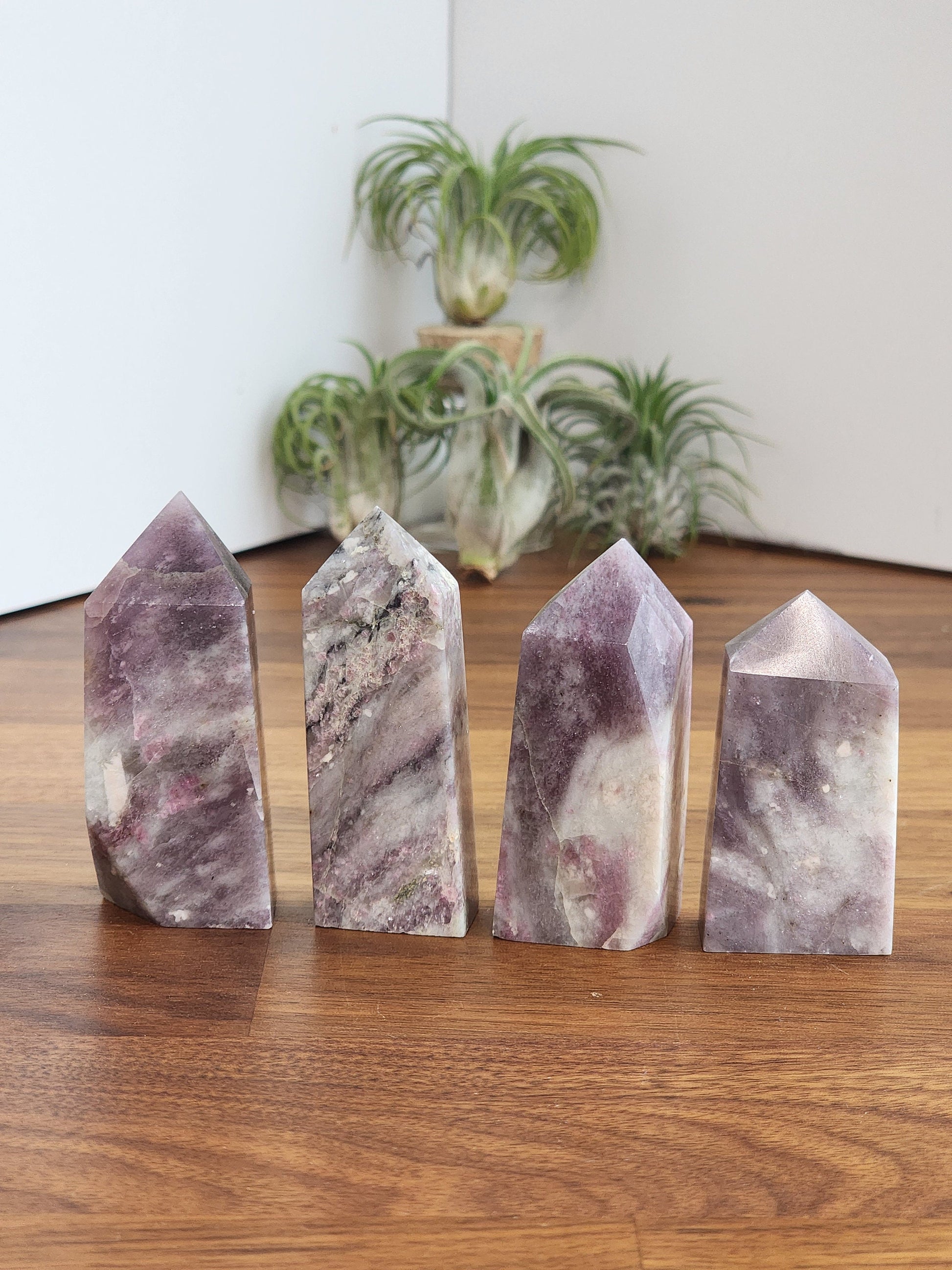 Unicorn Stone Towers | Pink Tourmaline, Smokey Quartz, Lepidolite | Intuitively Chosen