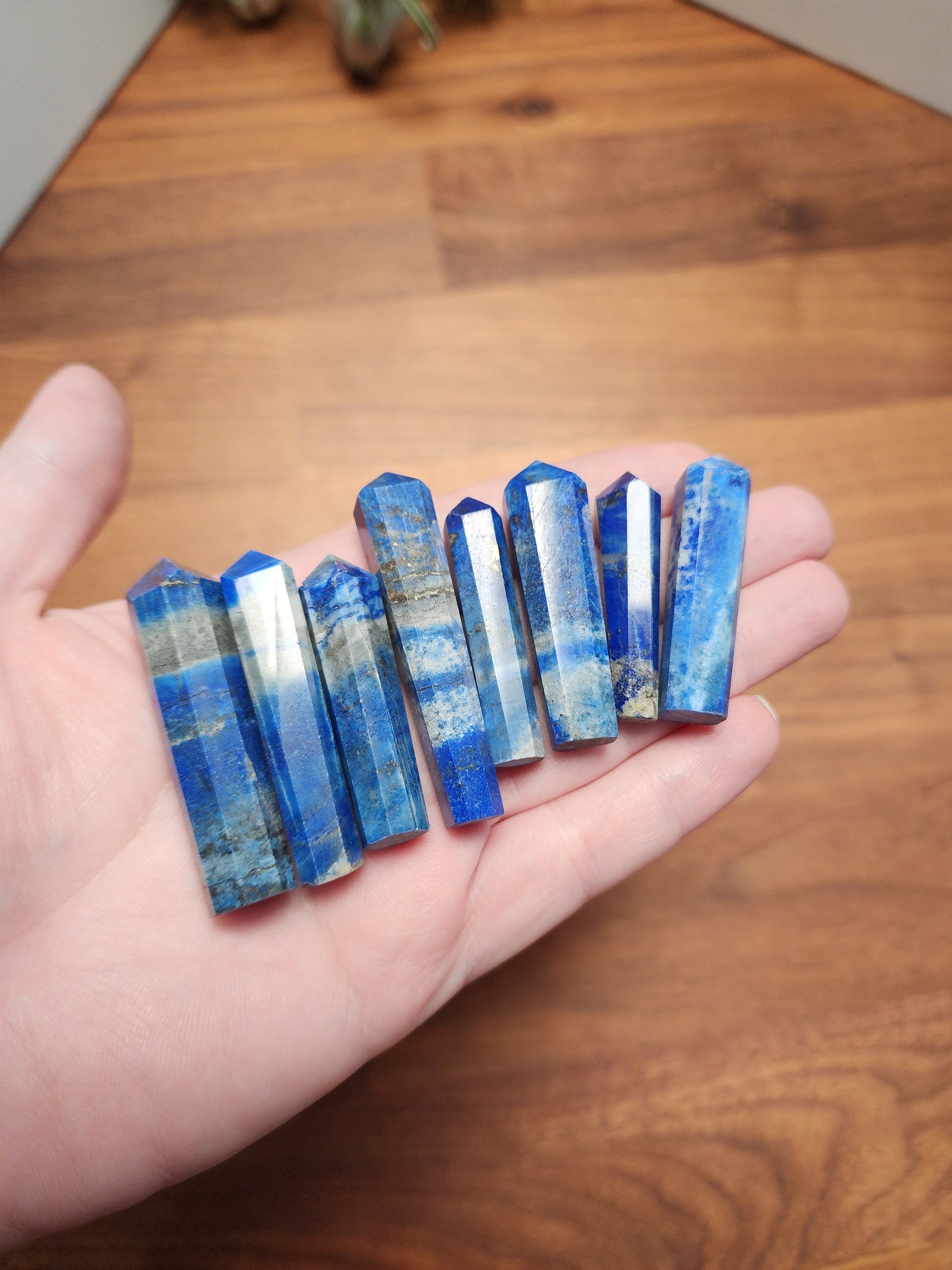 Lapis Lazuli Mini Towers | Royal Deep Blue, Silver, Specs of Gold | Winter Mini Crystals | Intuitively Chosen