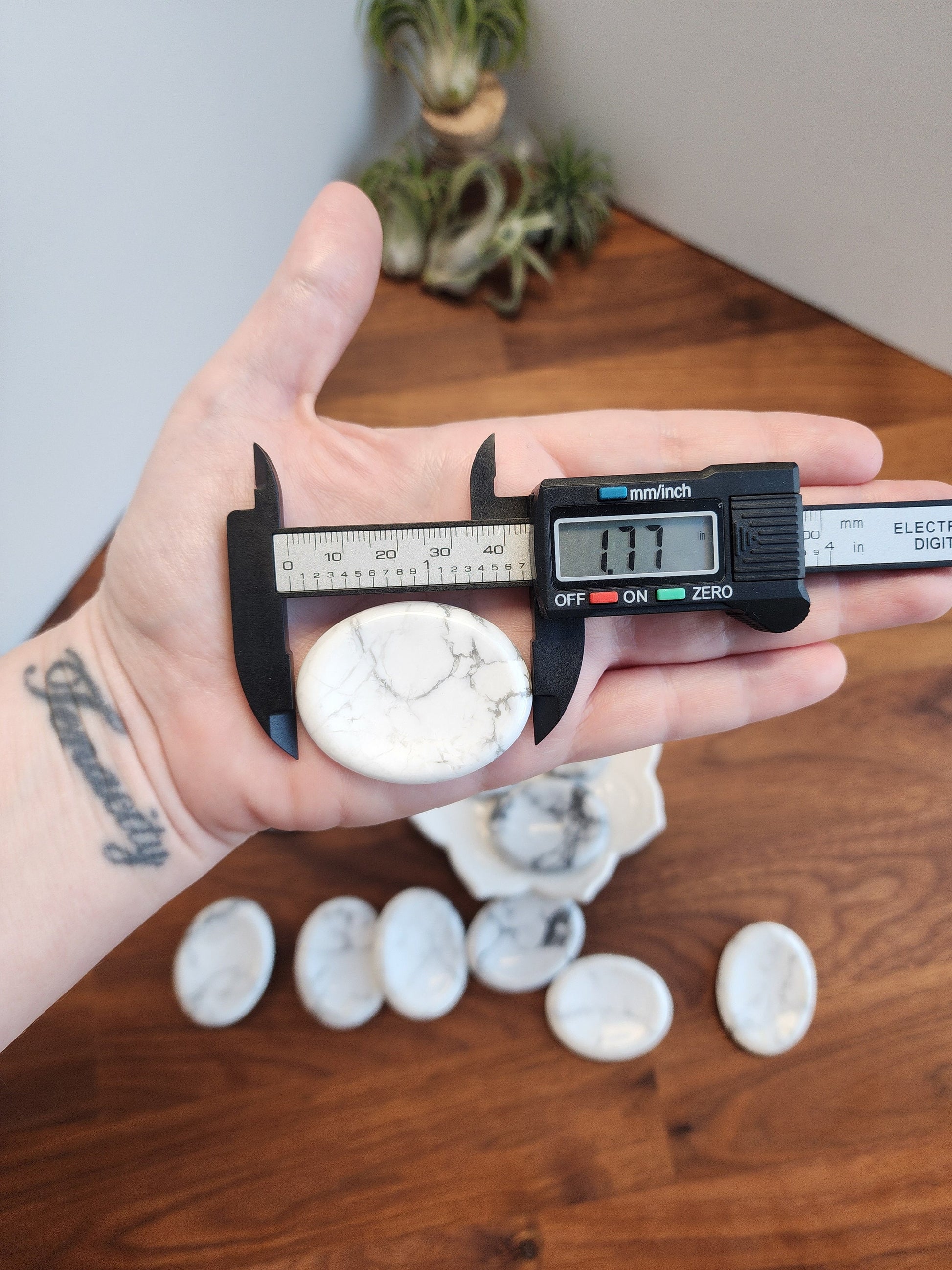 Howlite Worry Stone: Calming White Crystal (Pocket Size Fidget)