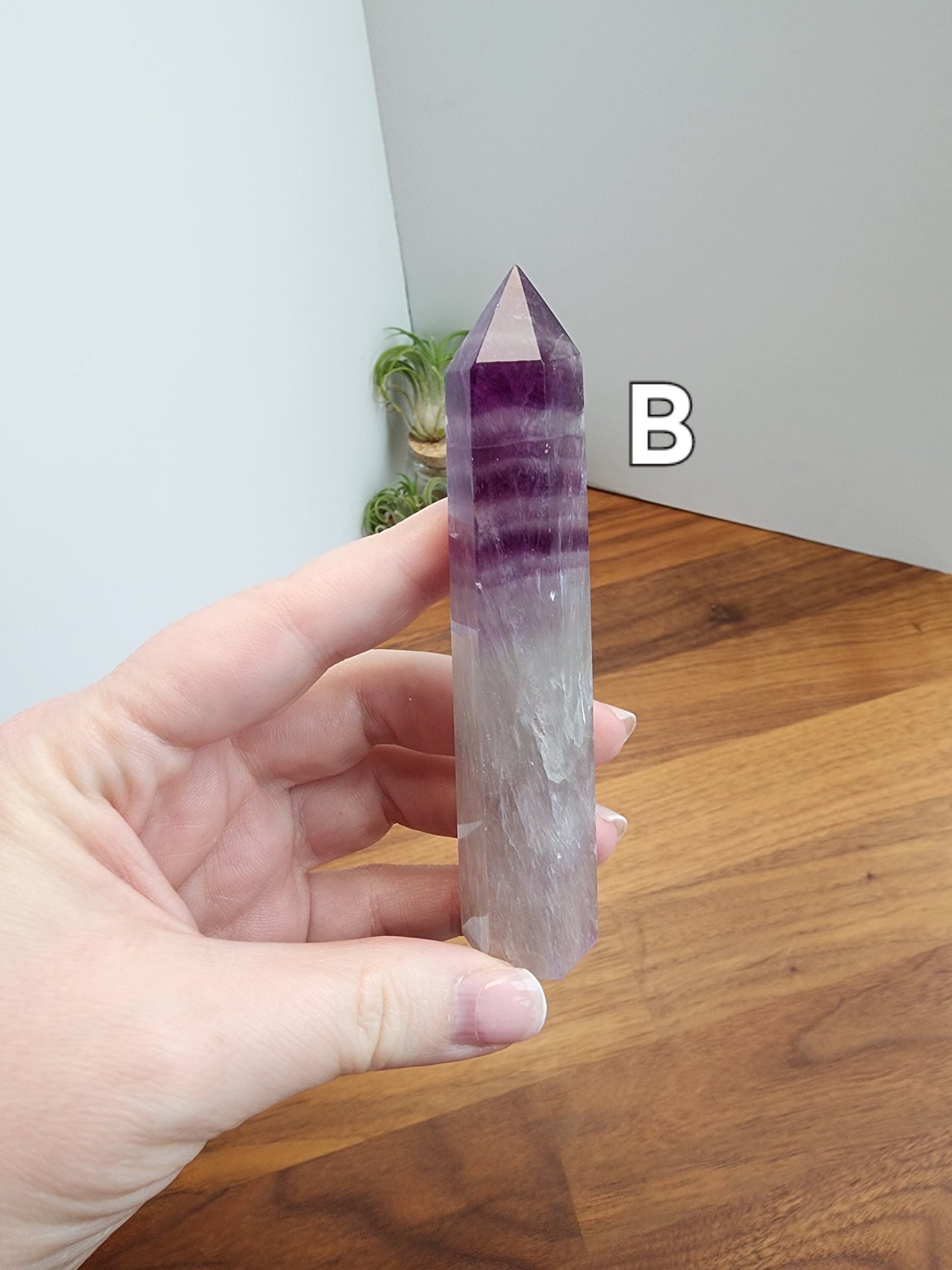 Rainbow Flourite Tower | Skinny Towers | Yellow, Purple Banded Points | Intuitively Chosen
