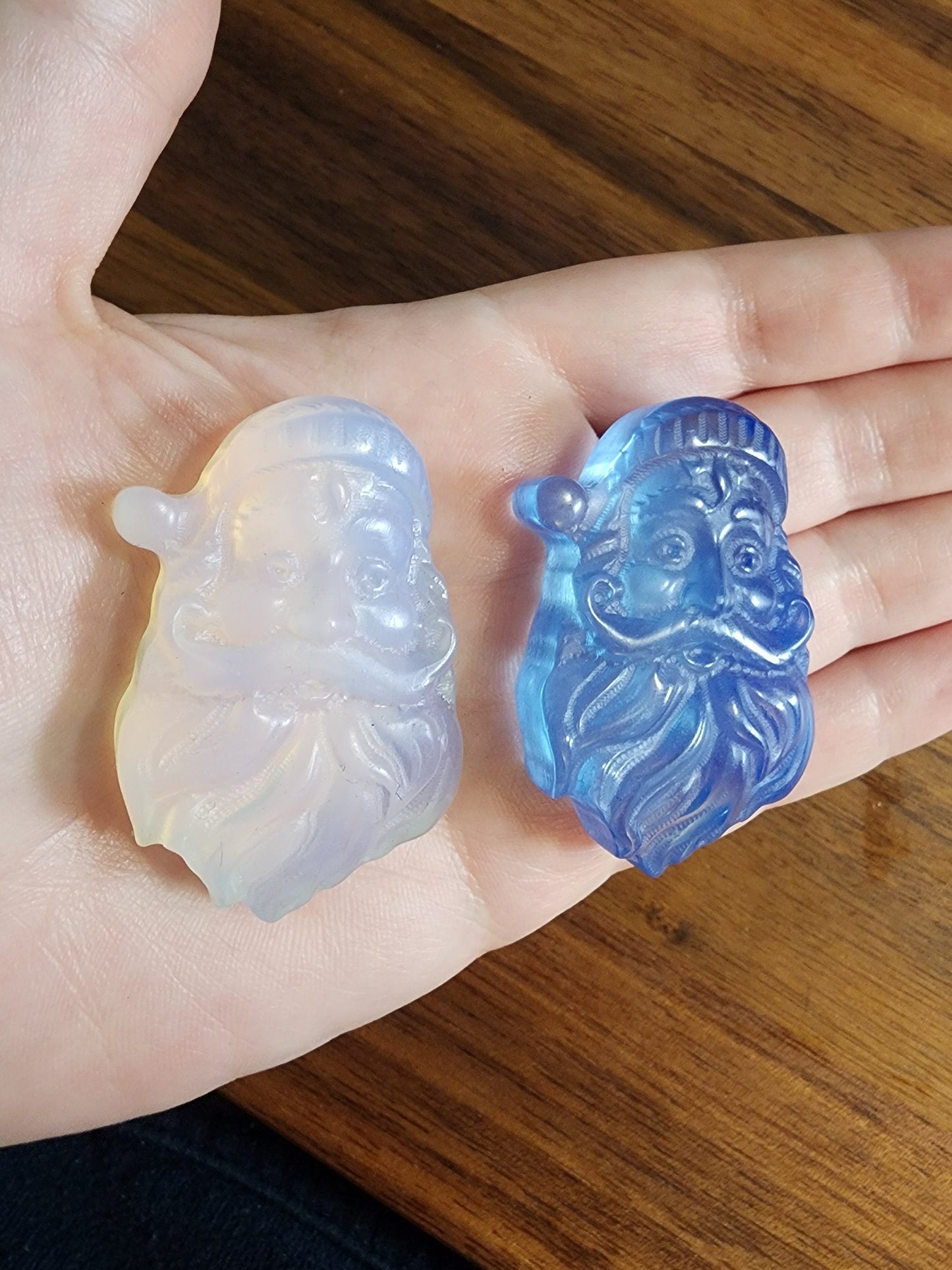 Santa Claus Crystal: Opalite, Obsidian, Fluorite Holiday Pocket Stone