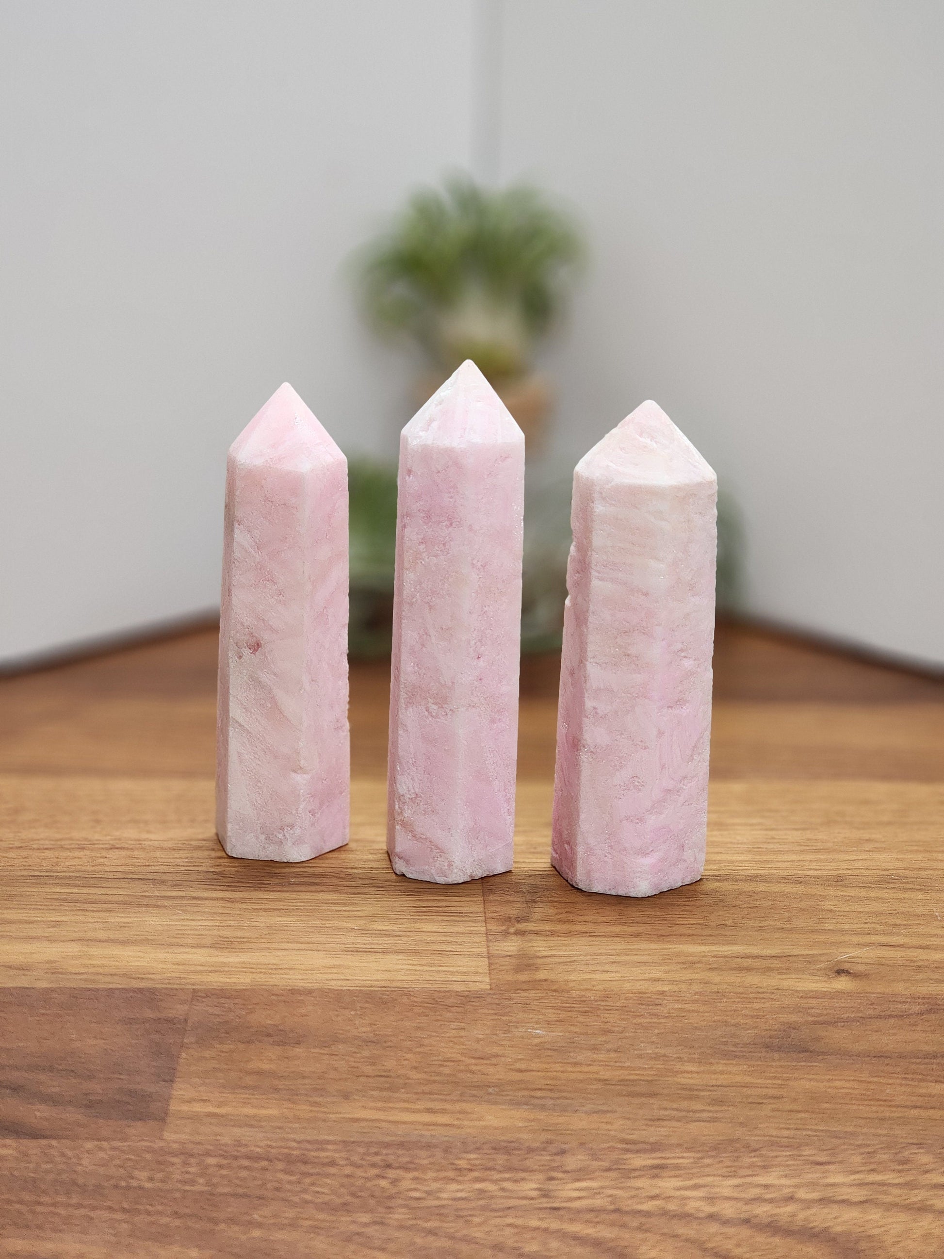 Aragonite Crystal Tower: Pink and White Stone (3.5 Inches)