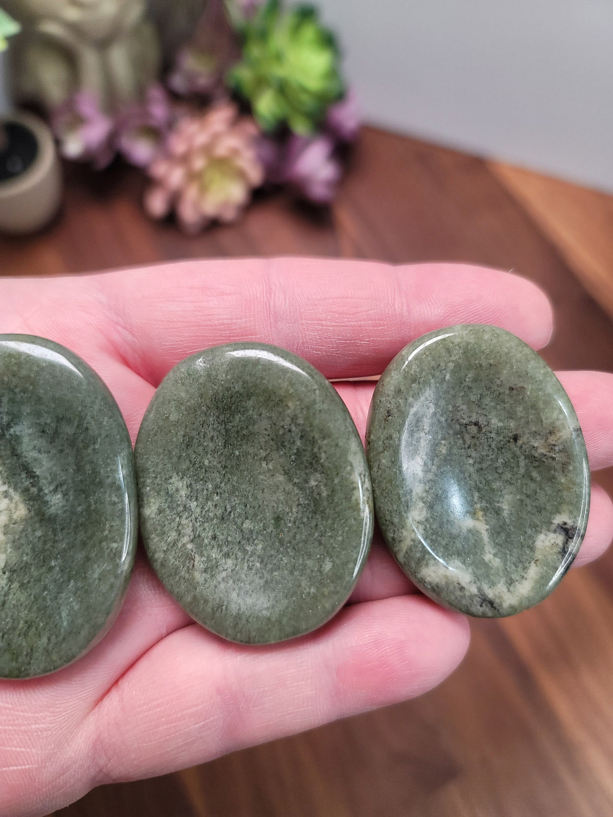 Chunky Green Aventurine Worry Stone: Natural Fidget Toy (1.9")