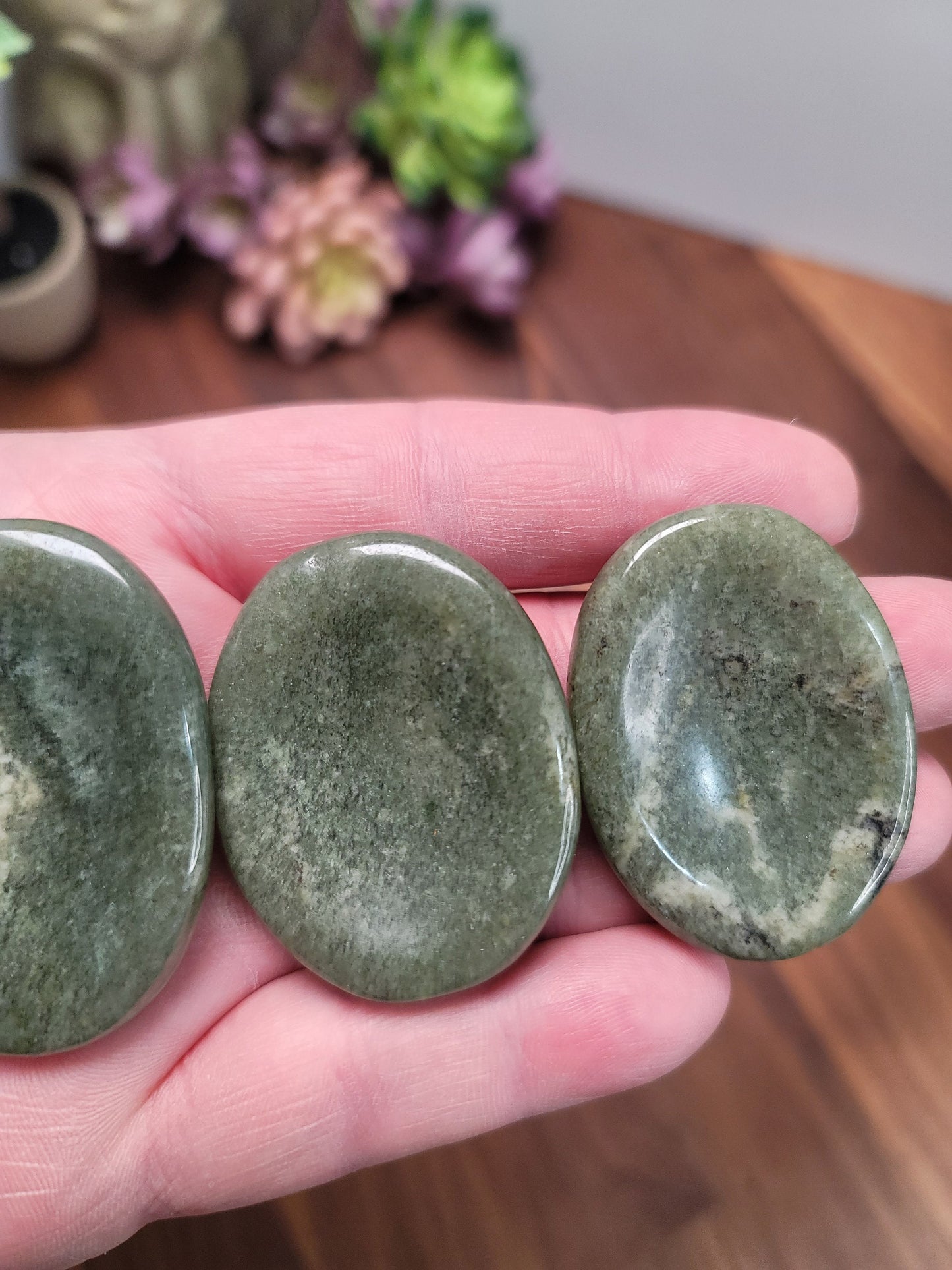 Chunky Green Aventurine Worry Stone: Natural Fidget Toy (1.9")