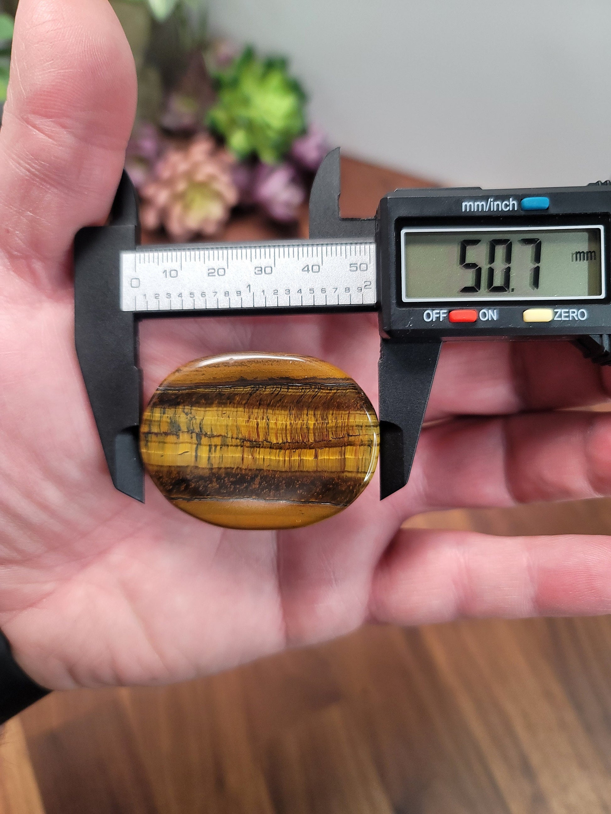 Tiger Eye Worry Stone - Polished Pocket Crystal for Calm