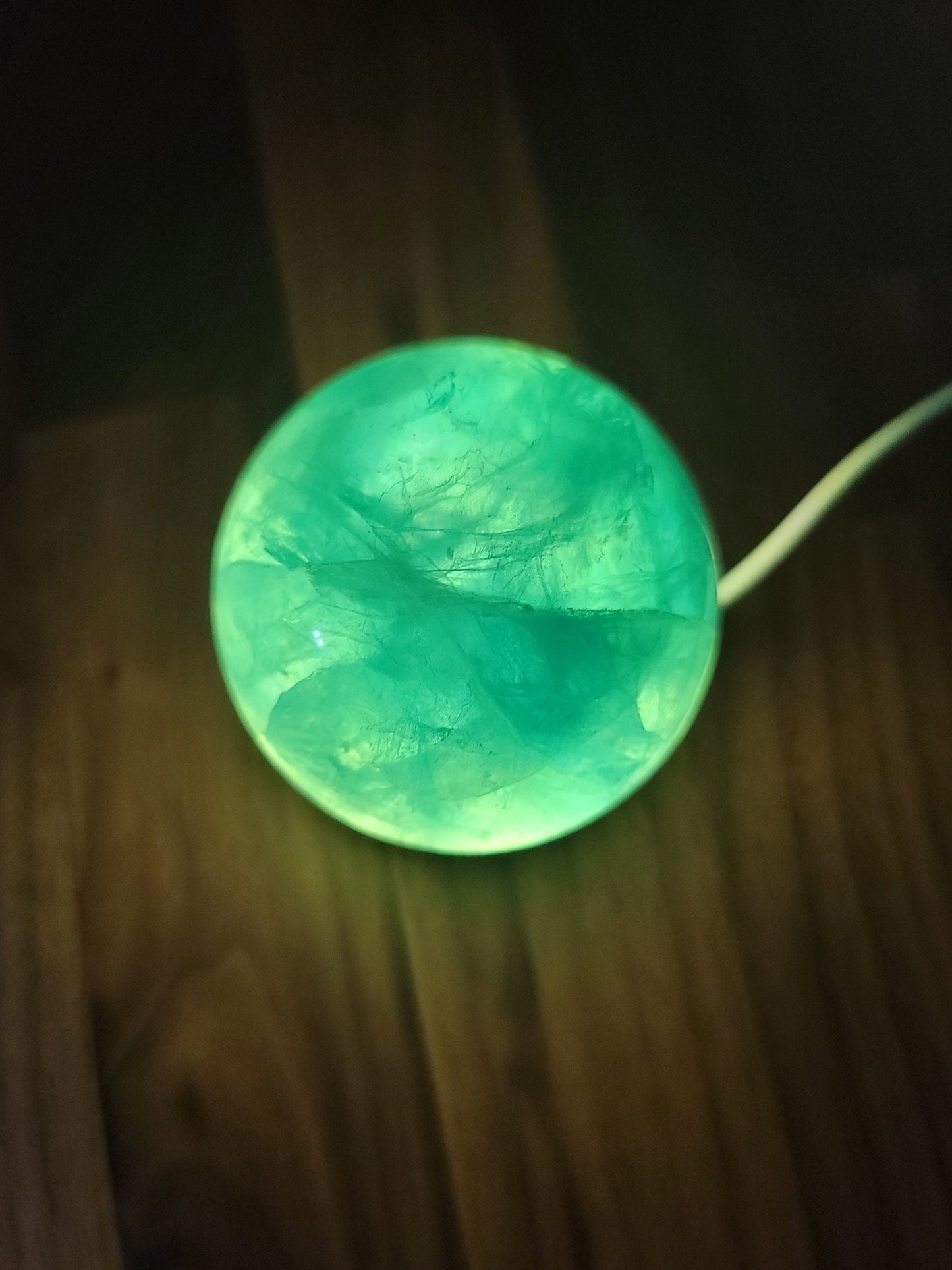 Crystal Sphere: Green Fluorite Decorative Stone (66mm)