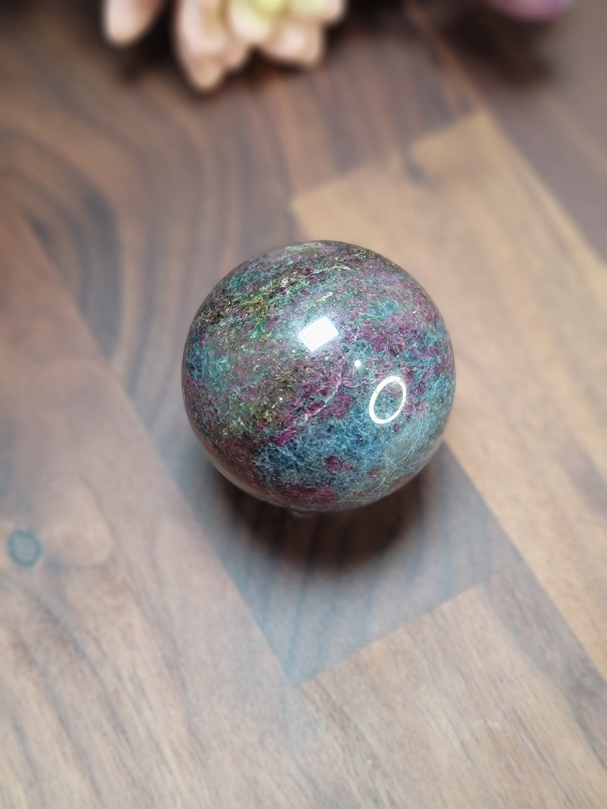 Radiant Ruby Kyanite Crystal Sphere | 53 MM | PC | Green and Pink | Only 1 Available