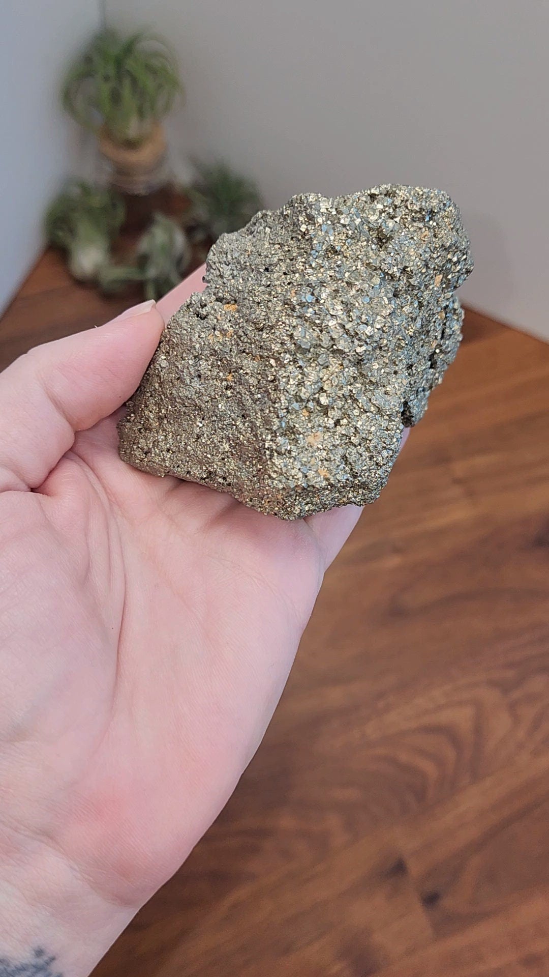 Pyrite Crystal Specimen: Sparkly Gold Cubes - Unique Decor Piece
