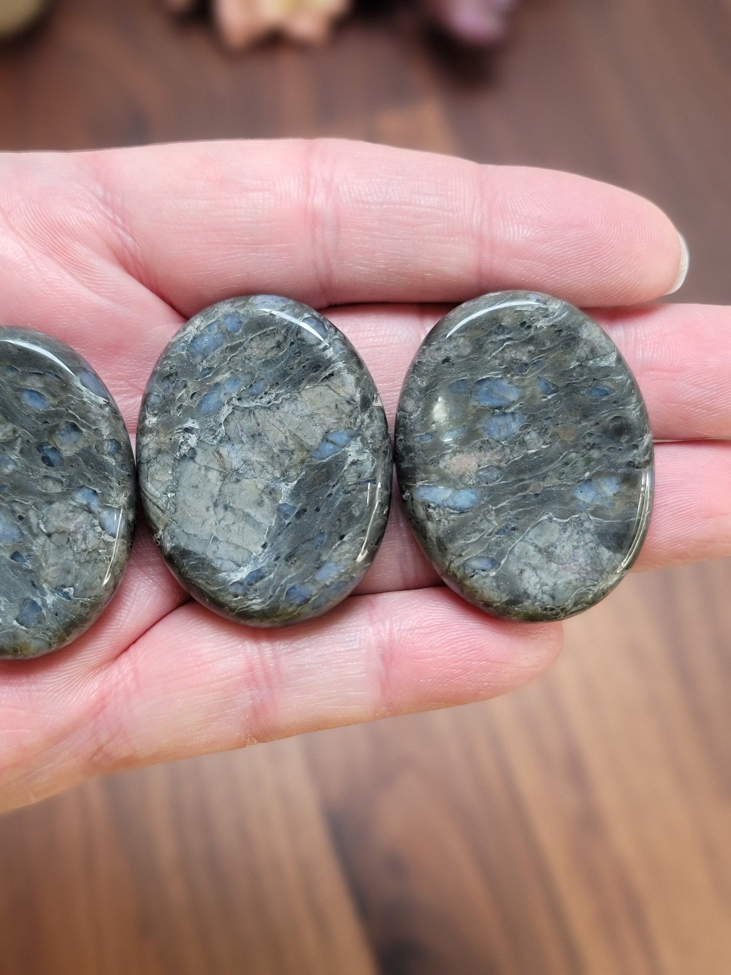 Worry Stone: Que Sera Blue Crystal - Pocket Fidget for Stress